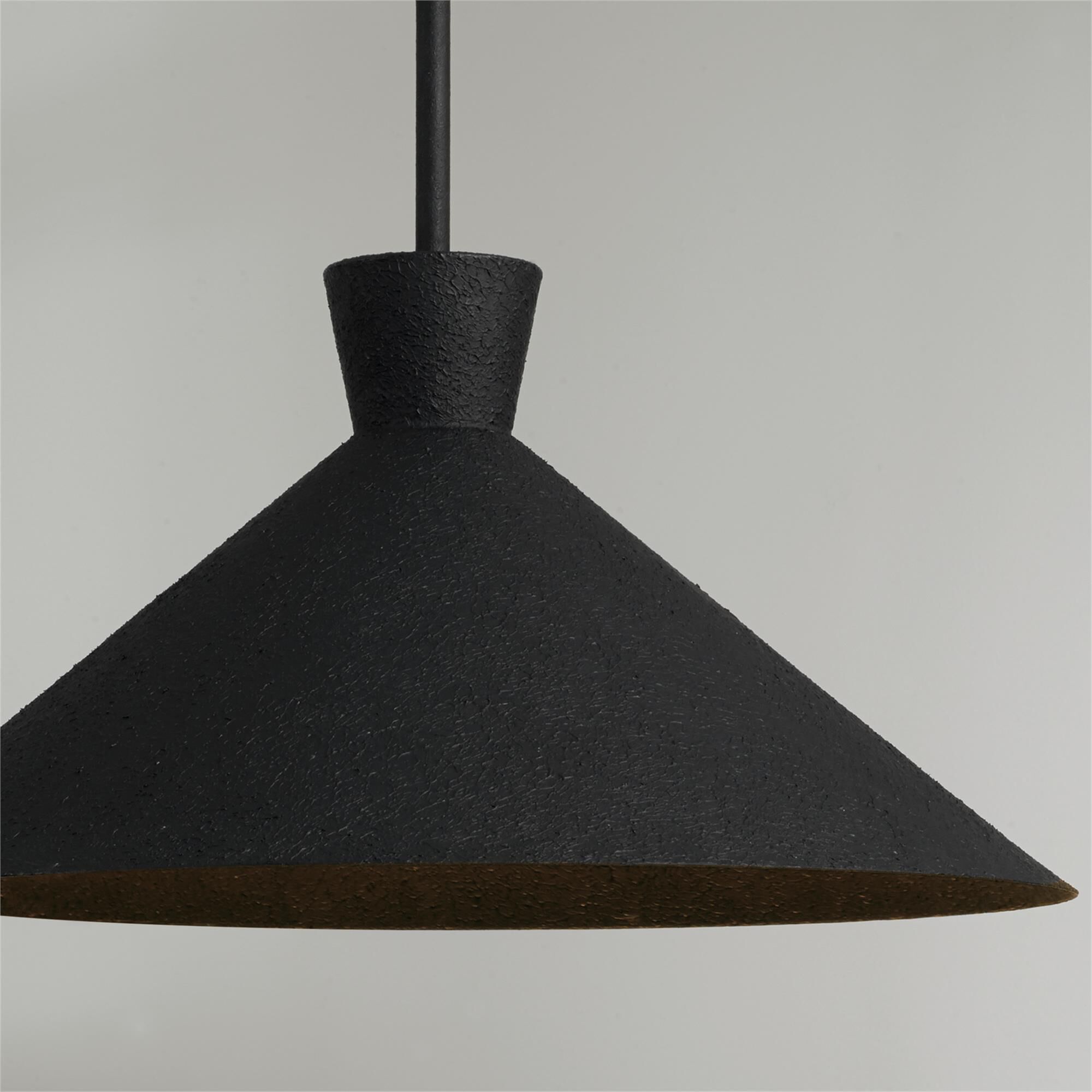 Shown in Textured Black finish and Textured Black  Interior shade