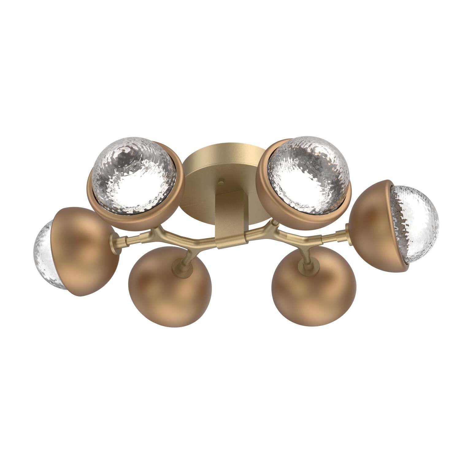Shown in Gilded Brass finish and Clear glass and Novel Brass accent