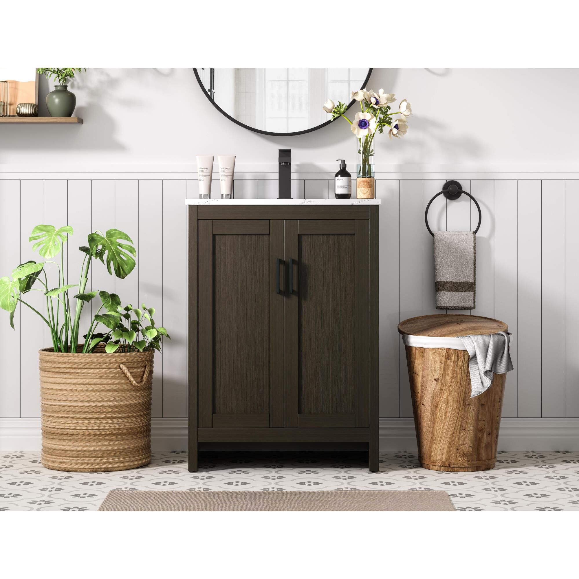 Shown in Mocha Brown finish