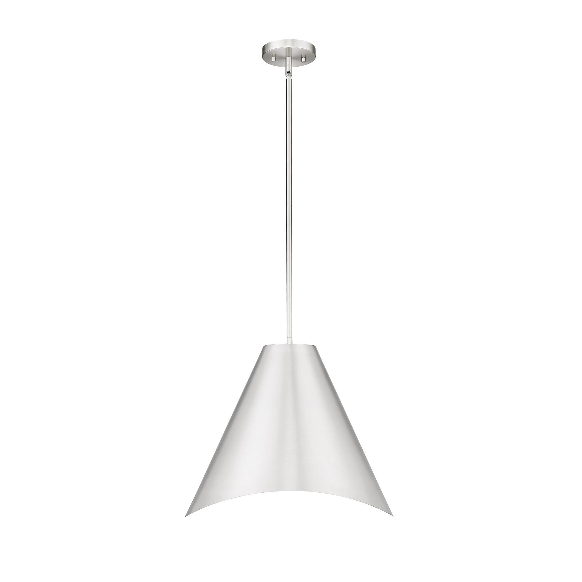 Shown in Brushed Nickel finish and Brushed Nickel And Inner White glass and Brushed Nickel And Inner White shade