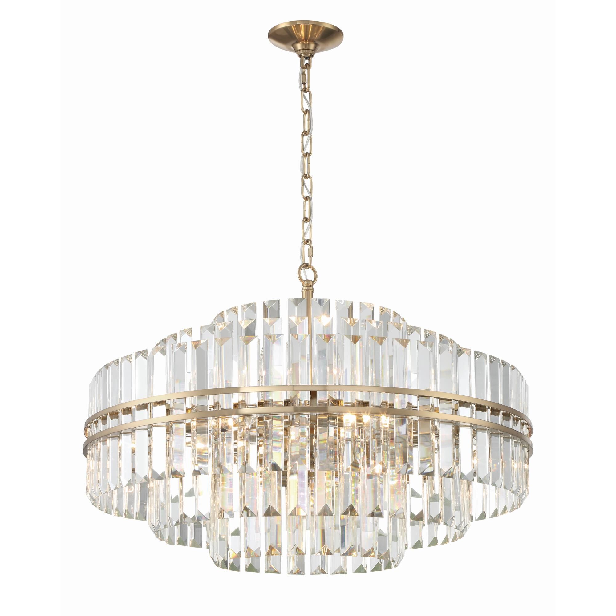 Hayes 28 Inch 16 Light Chandelier by Crystorama