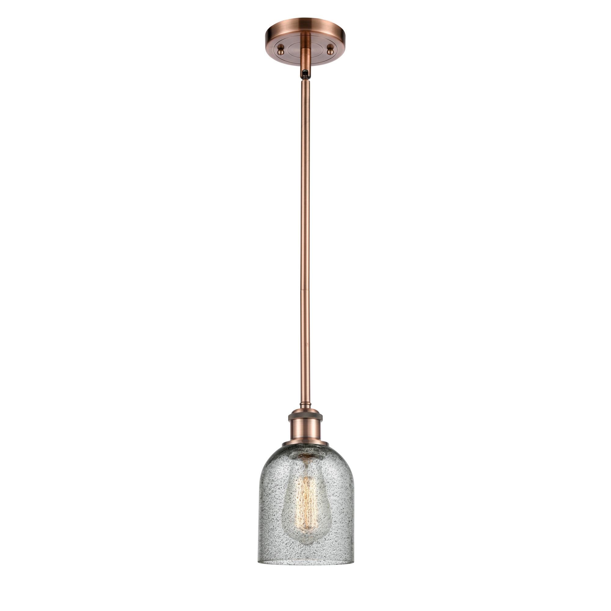 Shown in Antique Copper finish and Charcoal glass