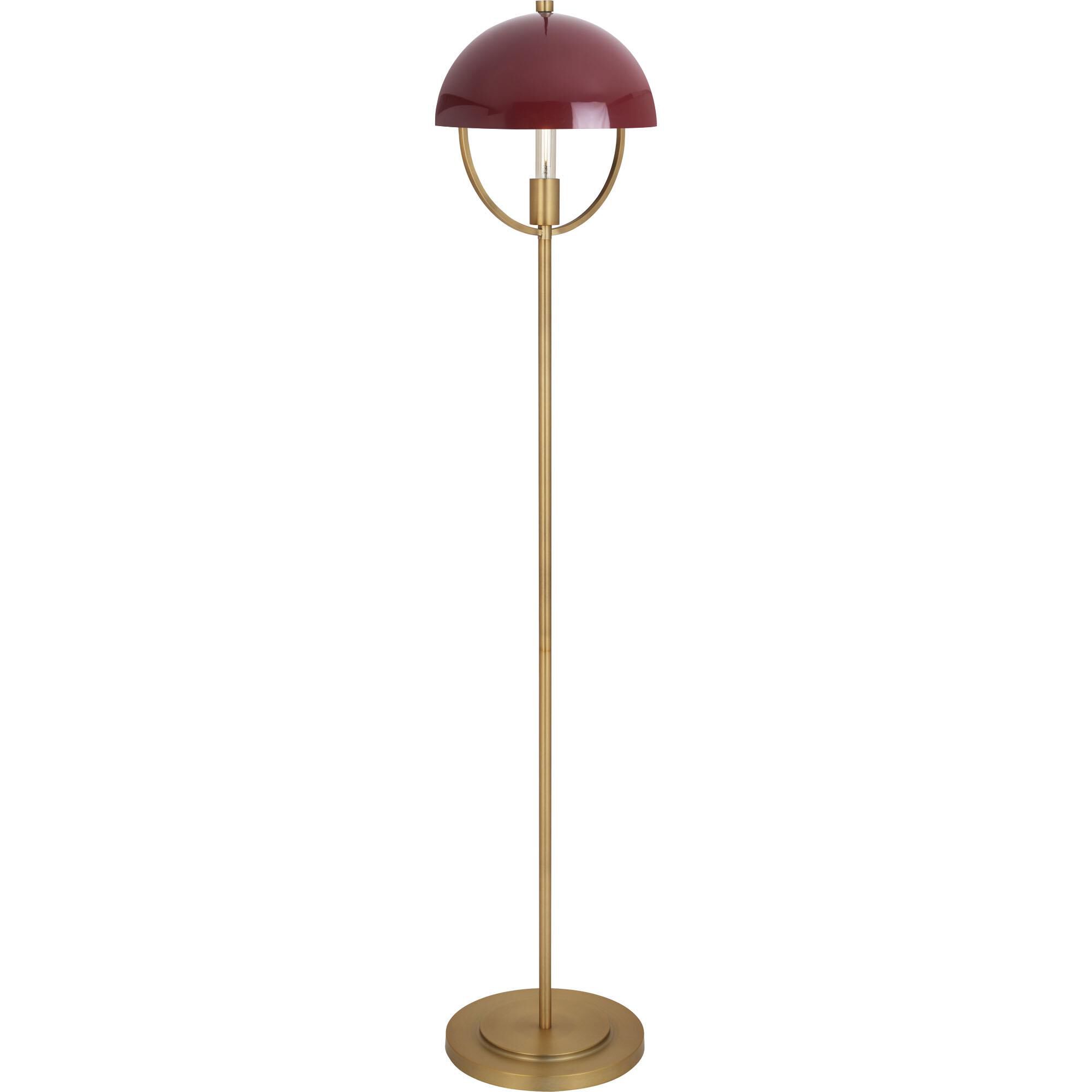 Shown in Lacquered Burnished Brass finish and Oxblood shade