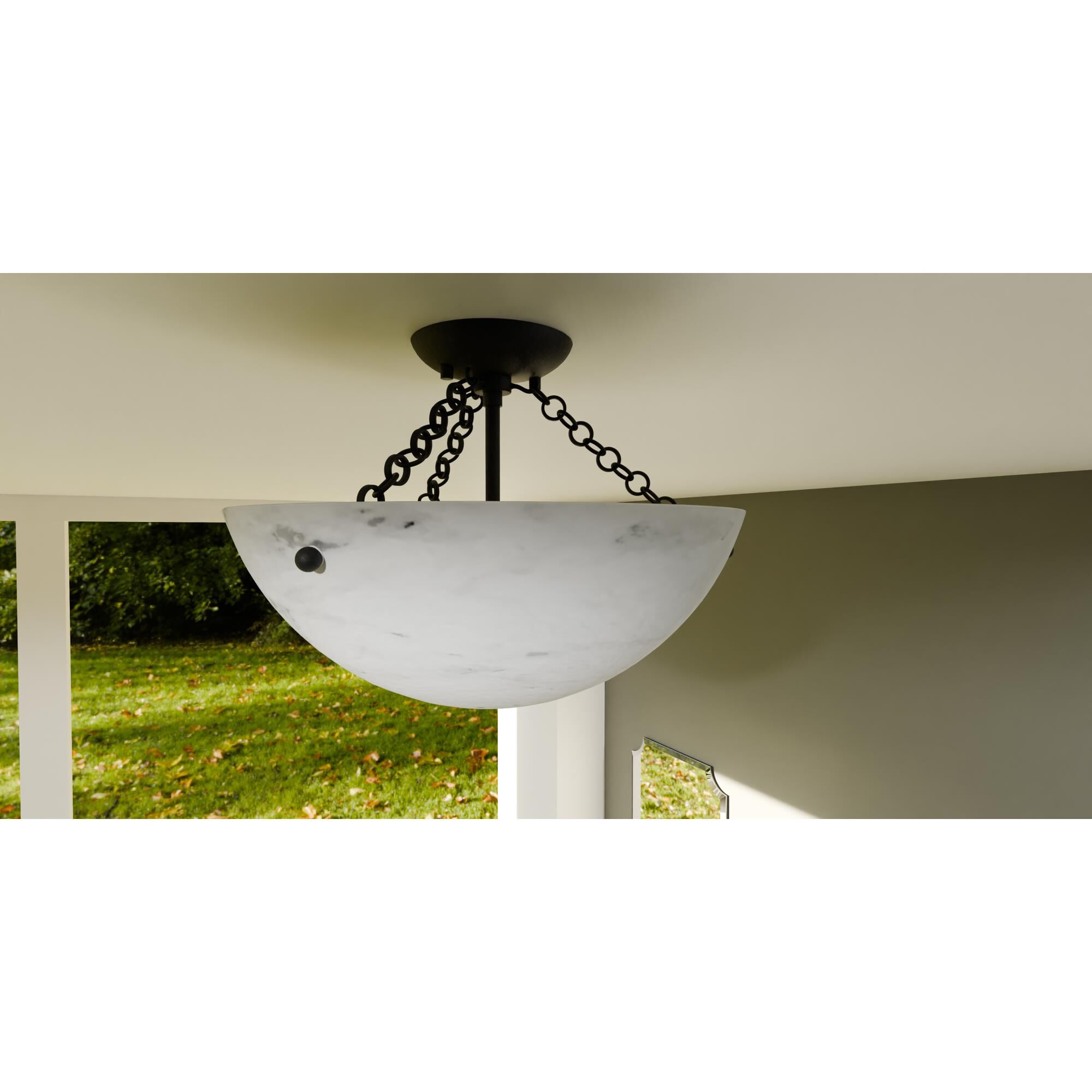 Shown in Matte Black finish and Marble glass