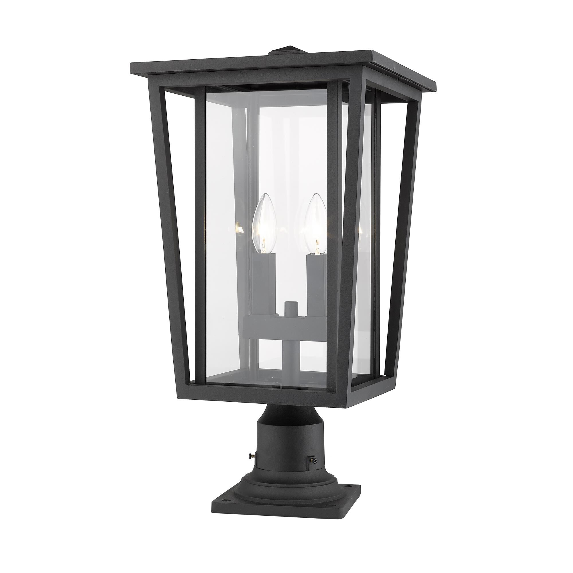 Seoul 21 Inch Tall 2 Light Outdoor Pier Lamp by Z-Lite