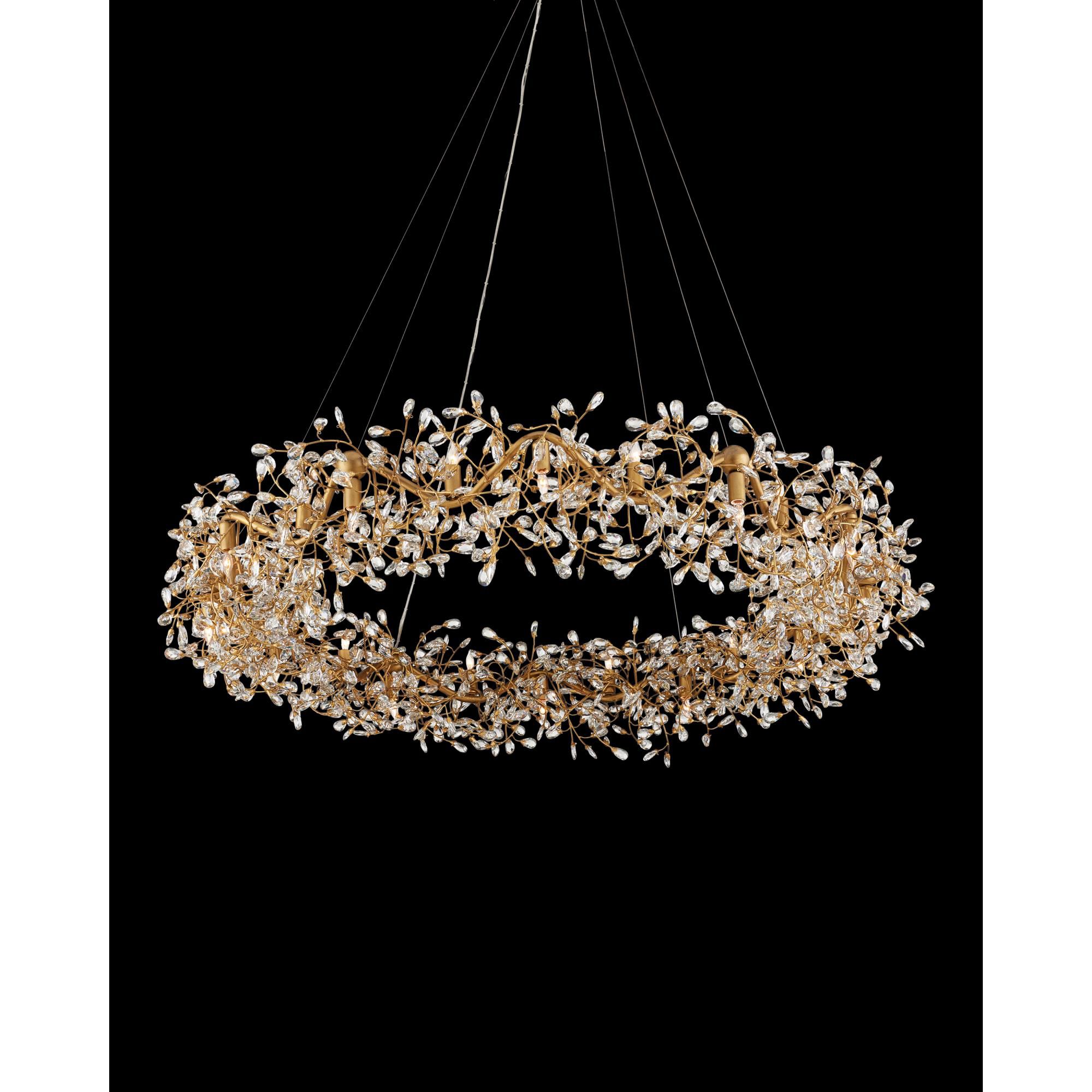 Crystal Bud Grande 58 Inch Chandelier by Currey and Company