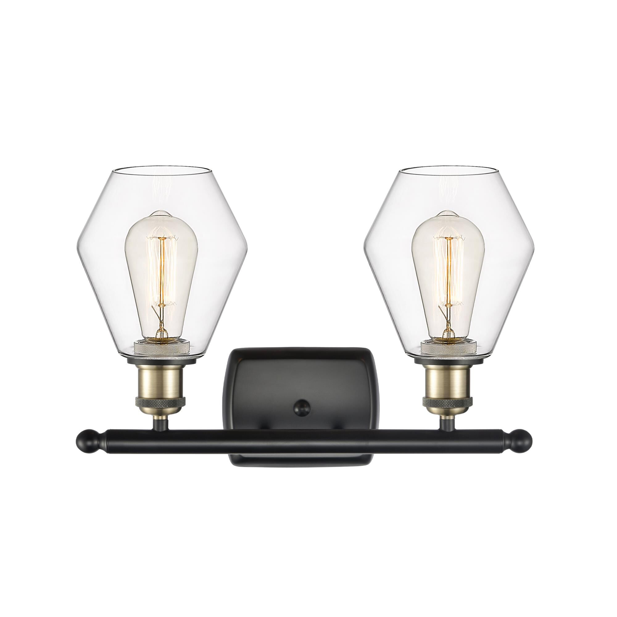 Shown in Black Antique Brass  finish and Clear glass