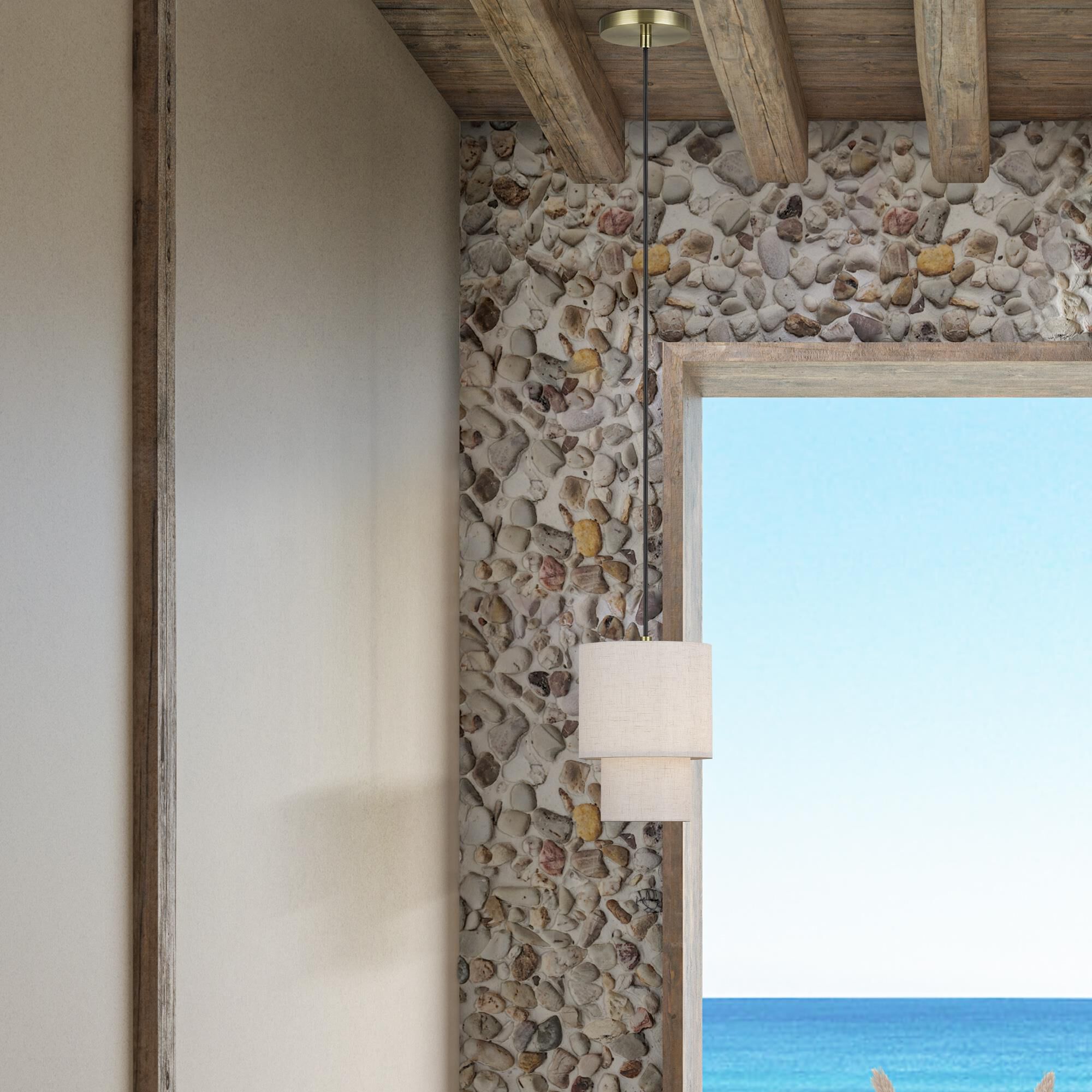 Monroe 7 Inch Mini Pendant by Livex Lighting