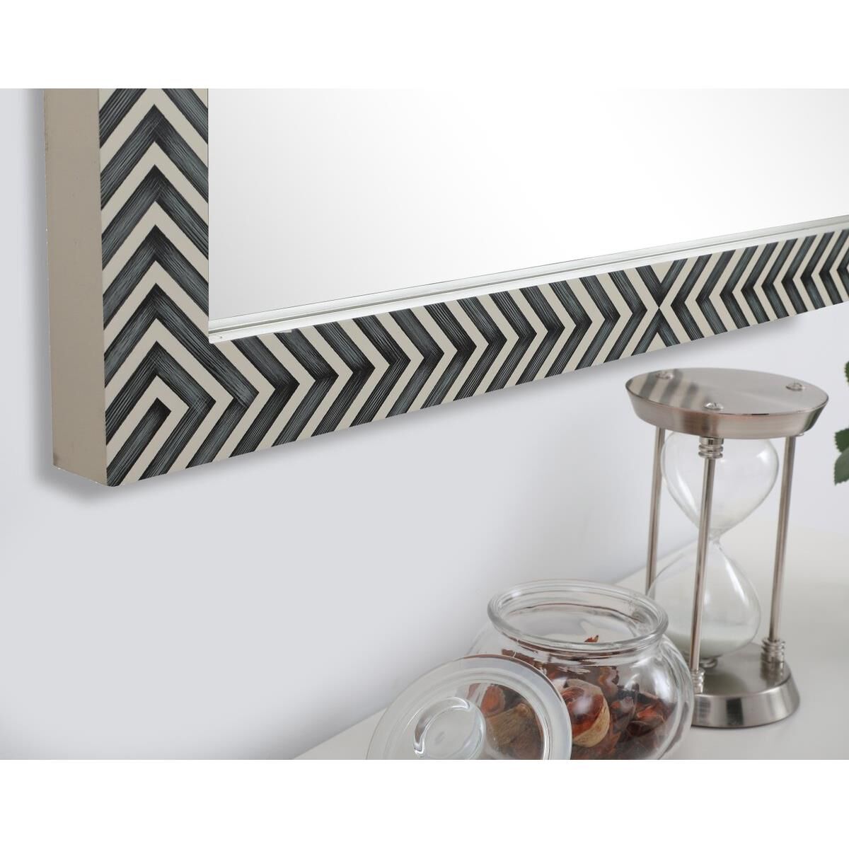 Rectangular mirror 40x32 inch in chevron Wall Mirror by Elegant Decor
