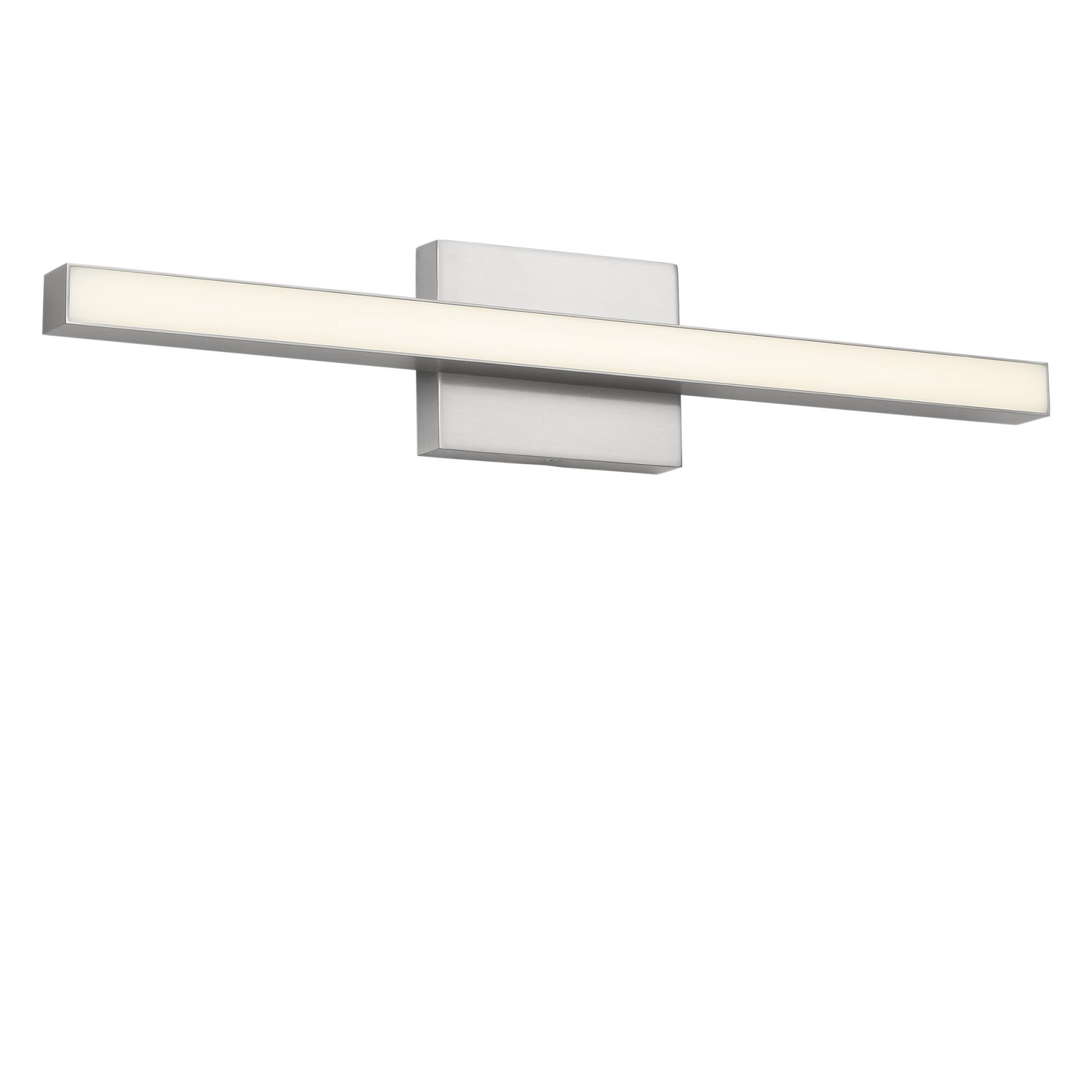 Shown in Brushed Nickel finish and White Polycarbonate shade
