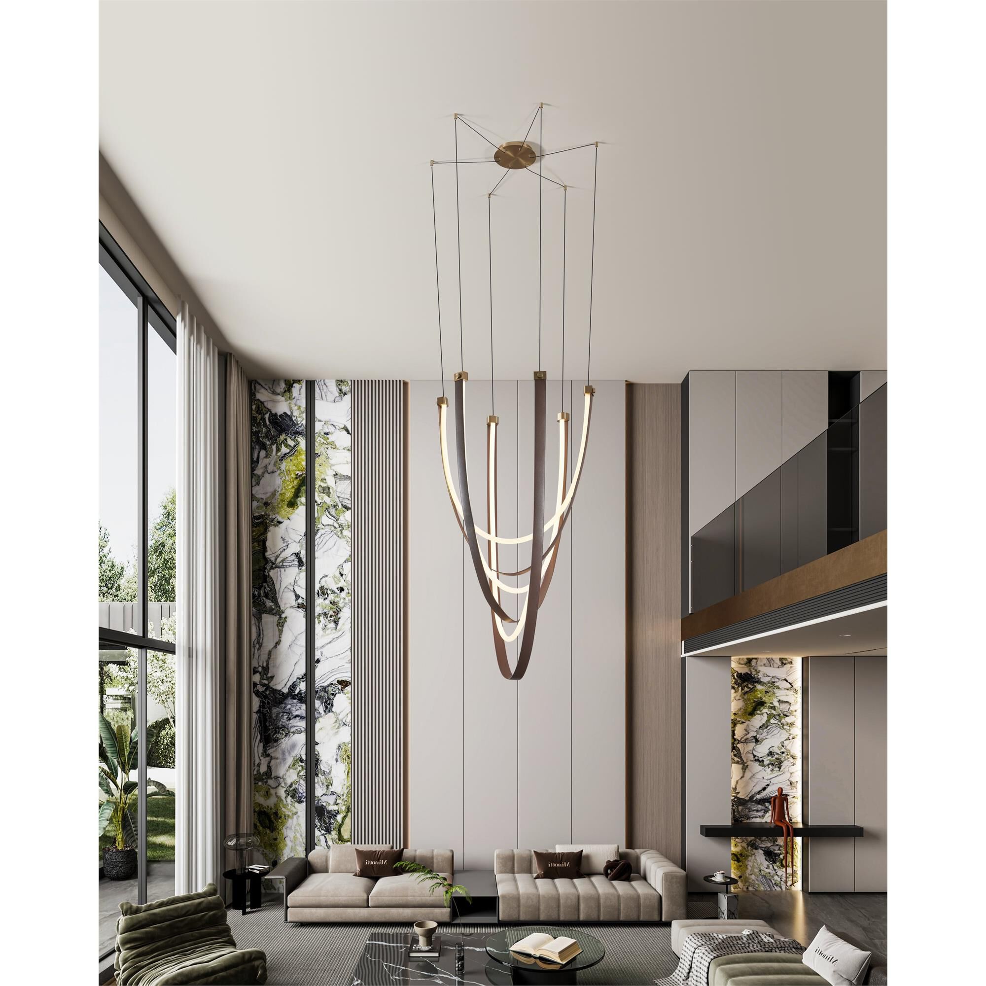 Shown in Champagne Gold finish and White shade