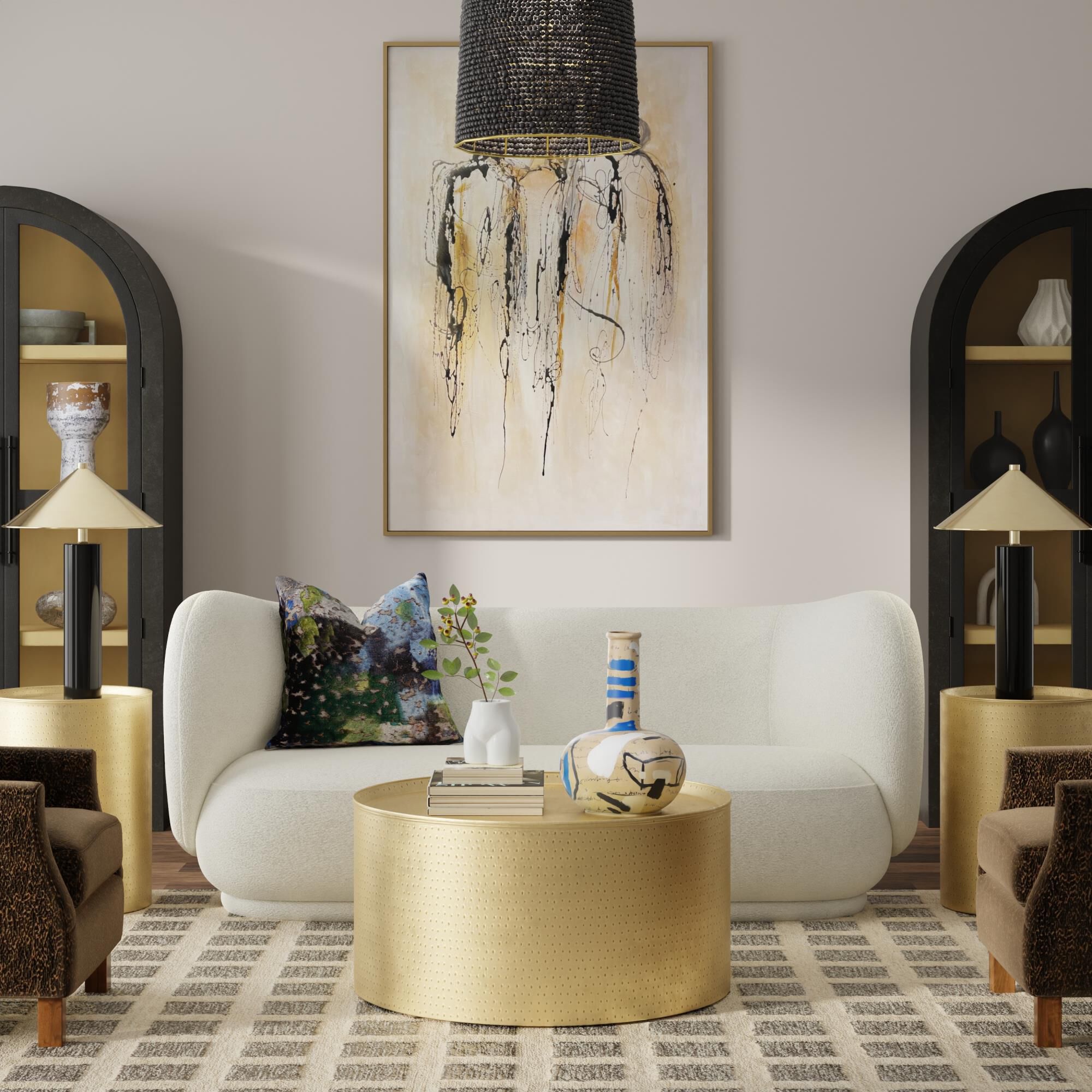 Shown in Beige, Blue finish