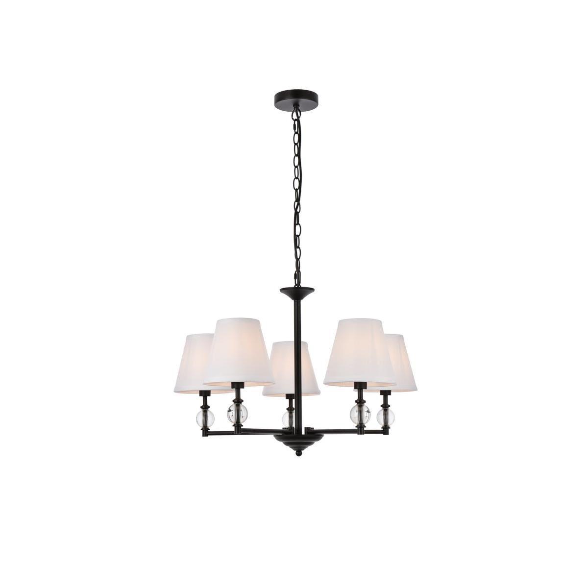Bethany 27 Inch 5 Light Chandelier by Elegant Lighting