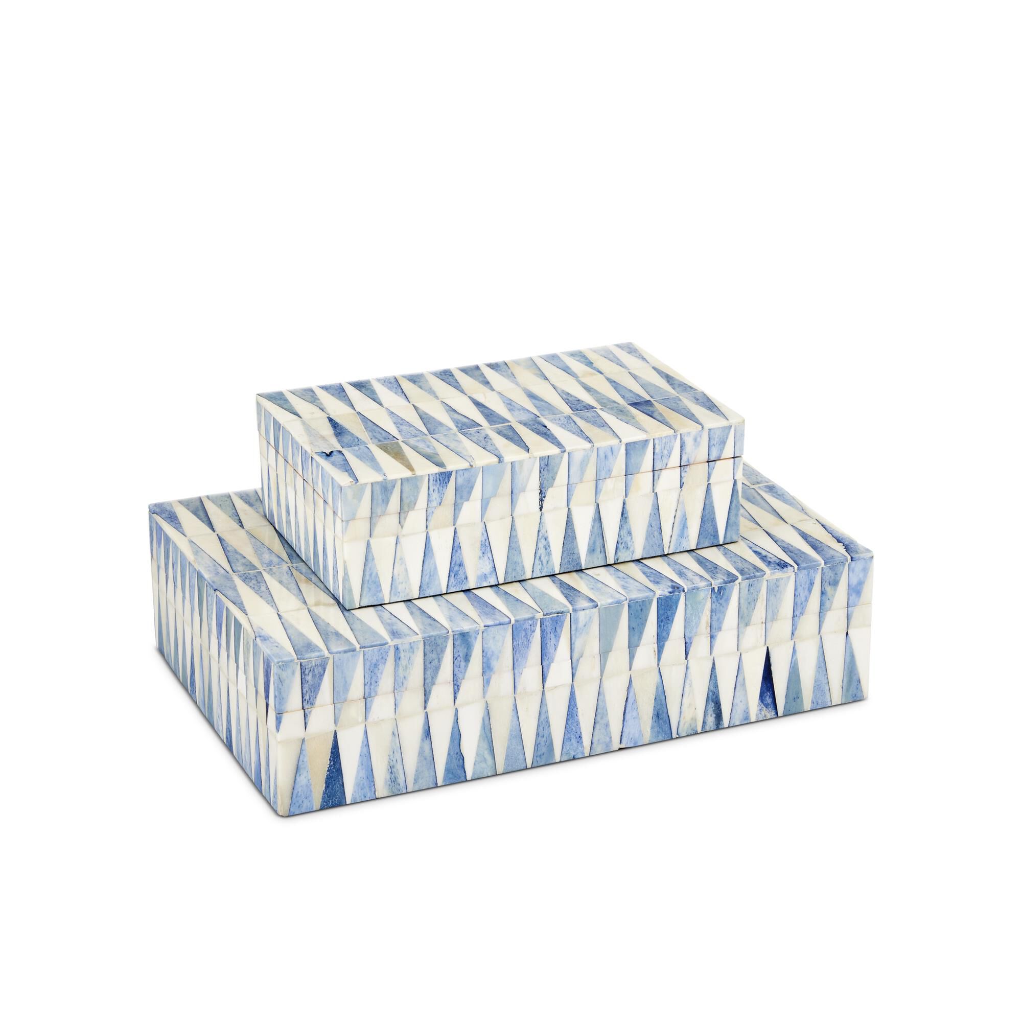 Shown in Blue and White finish