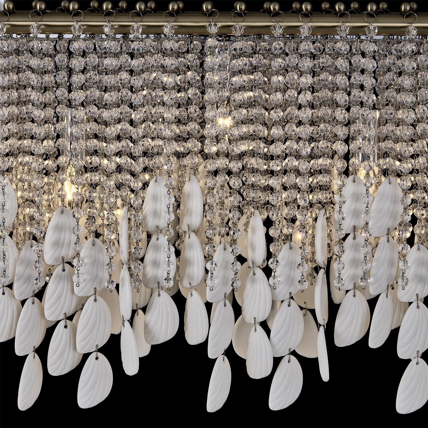 Shown in Brushed Champagne Gold finish and Clear crystal