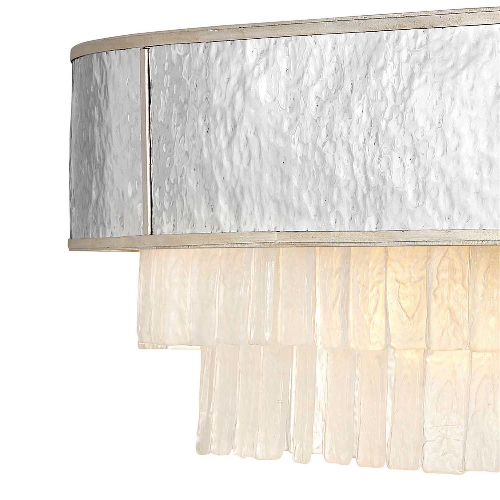 Shown in Champagne Gold finish and Hammered Stainless Steel shade