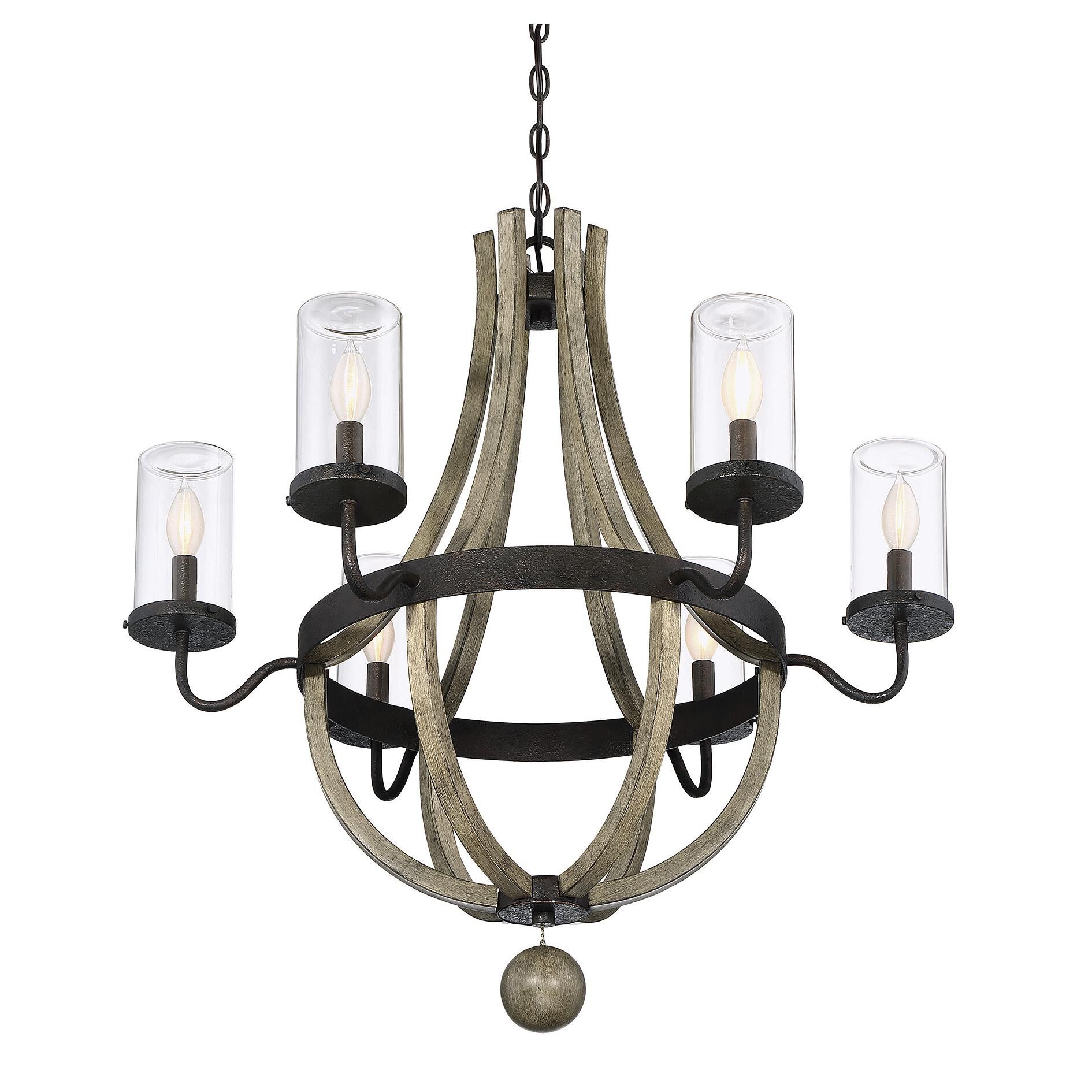 Eden 29 Inch 6 Light Chandelier by Savoy House
