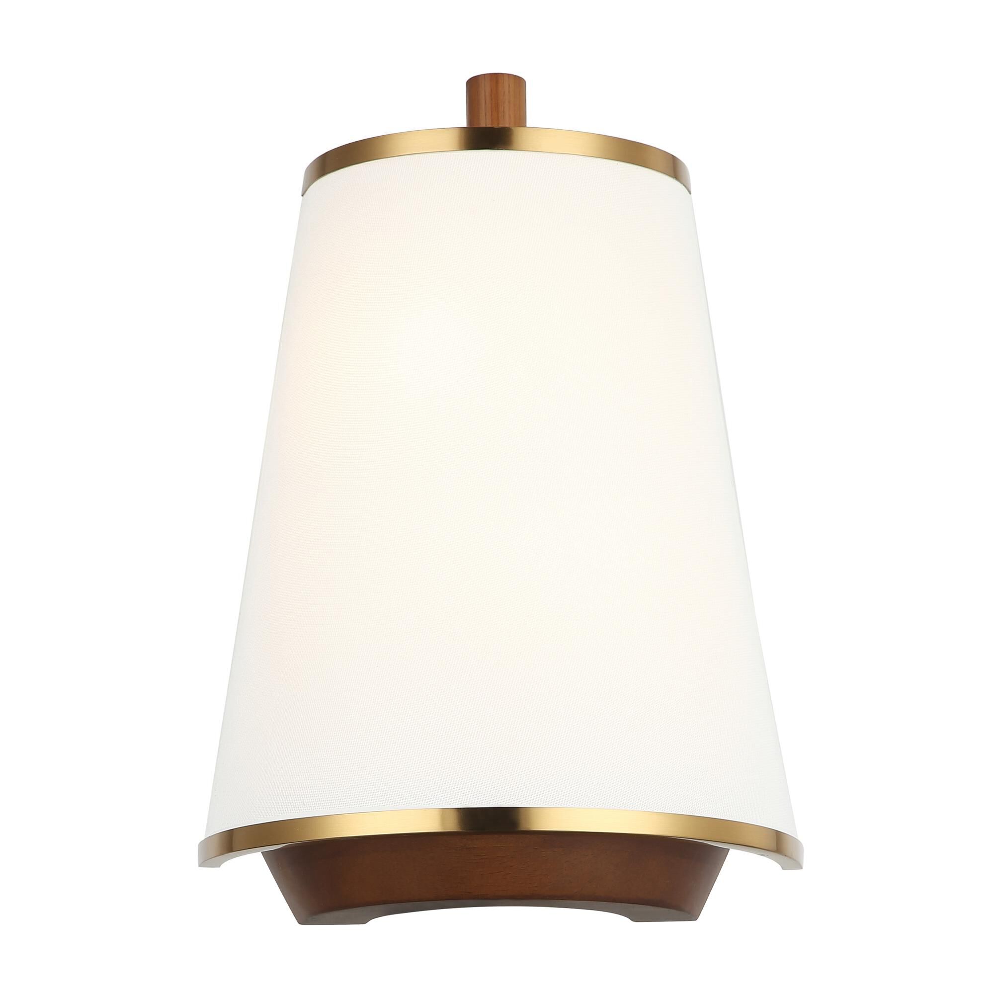 Shown in Brass, Natural and Brown finish and Off-White Linen shade