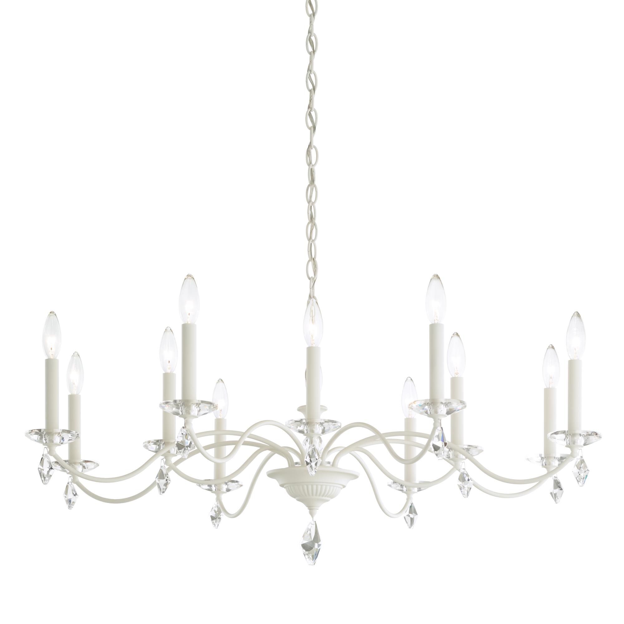 Shown in White finish and Clear Heritage crystal