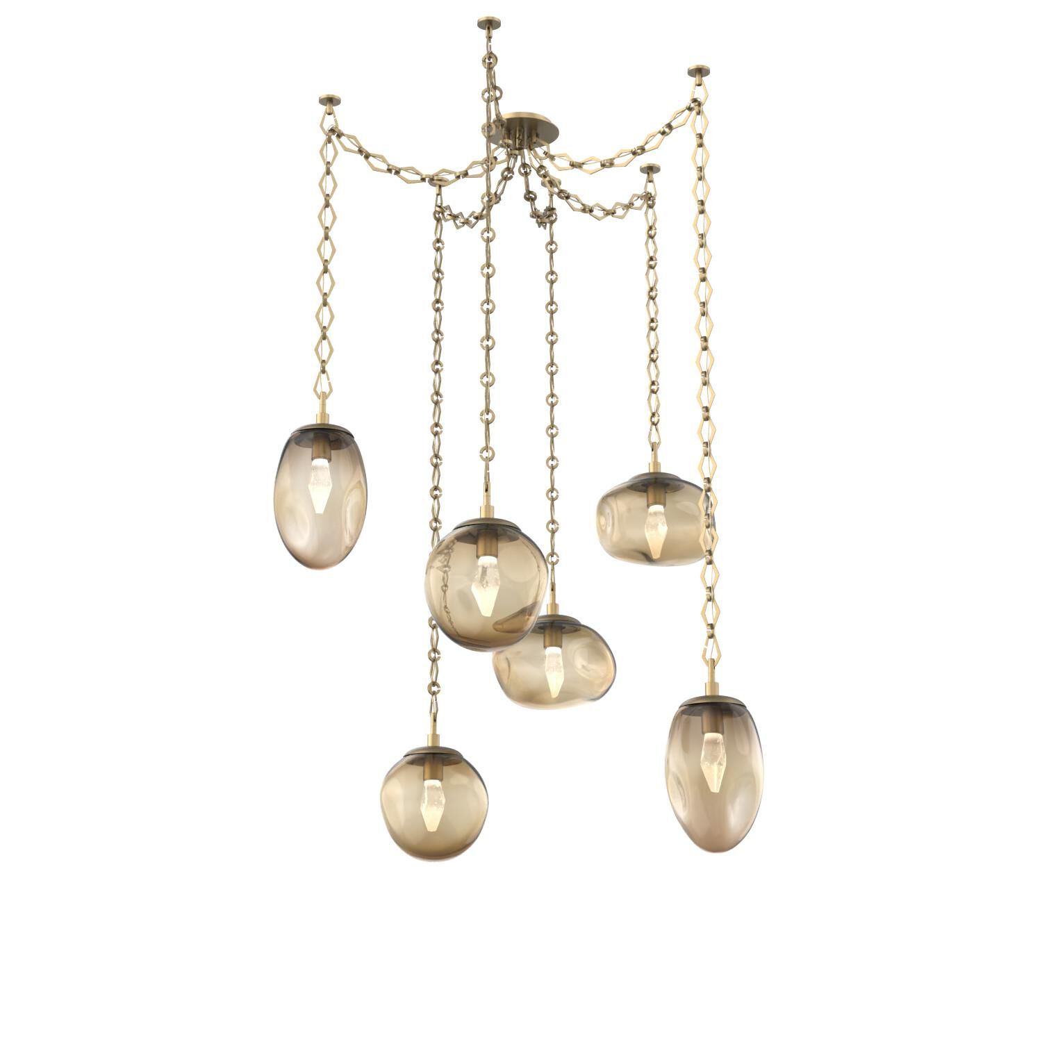 Levi Wilson Cosmos 17 Inch Multi Pendant Light by Hammerton Studio