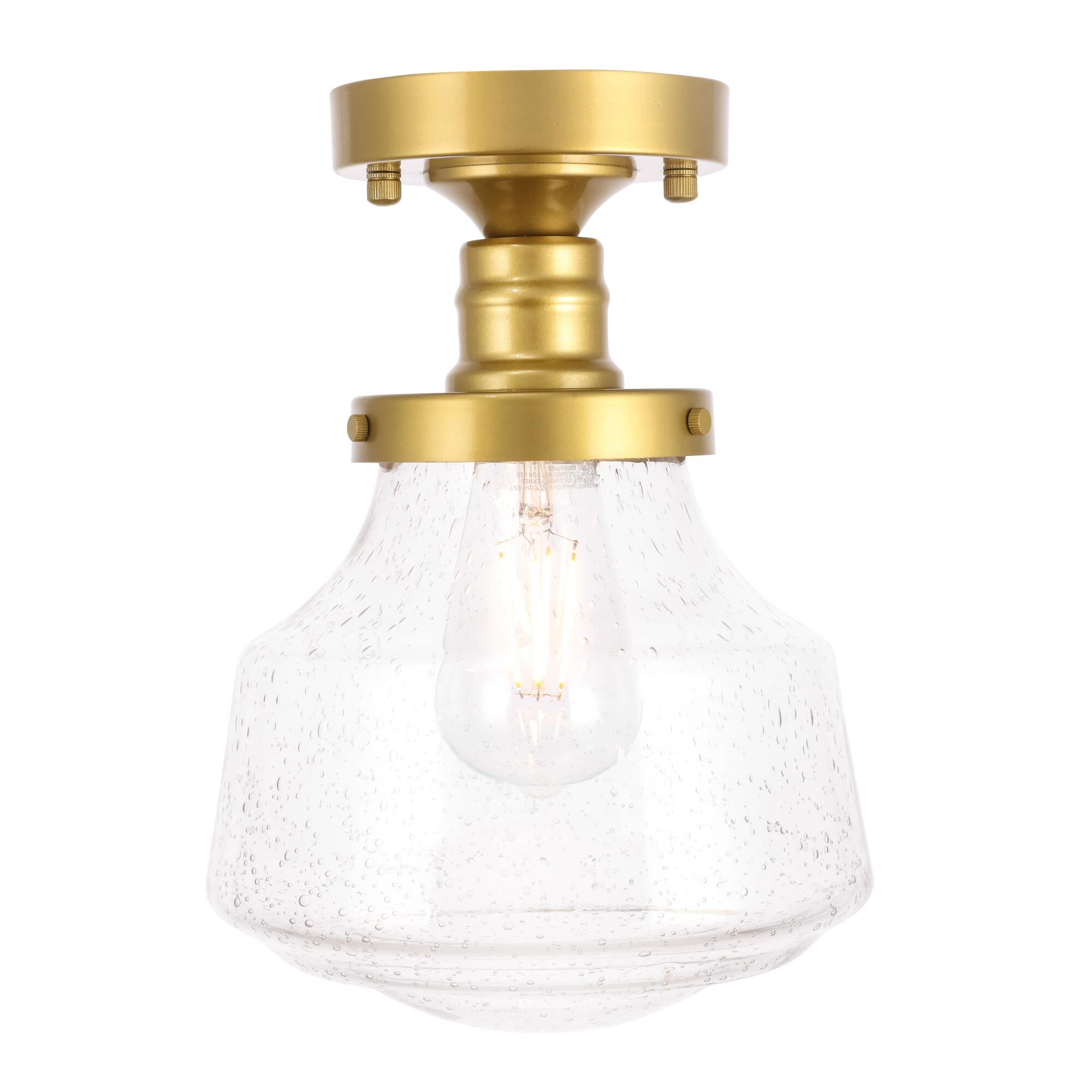 Lyle 8 Inch 1 Light Semi Flush Mount by Elegant Lighting