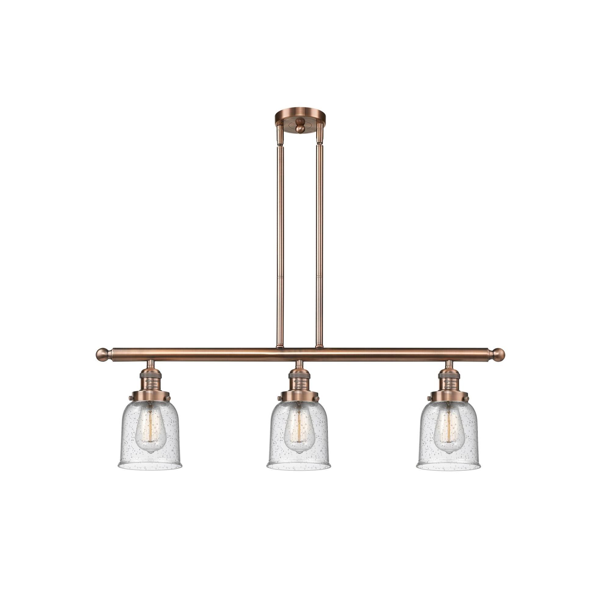 Shown in Antique Copper finish and Seedy glass