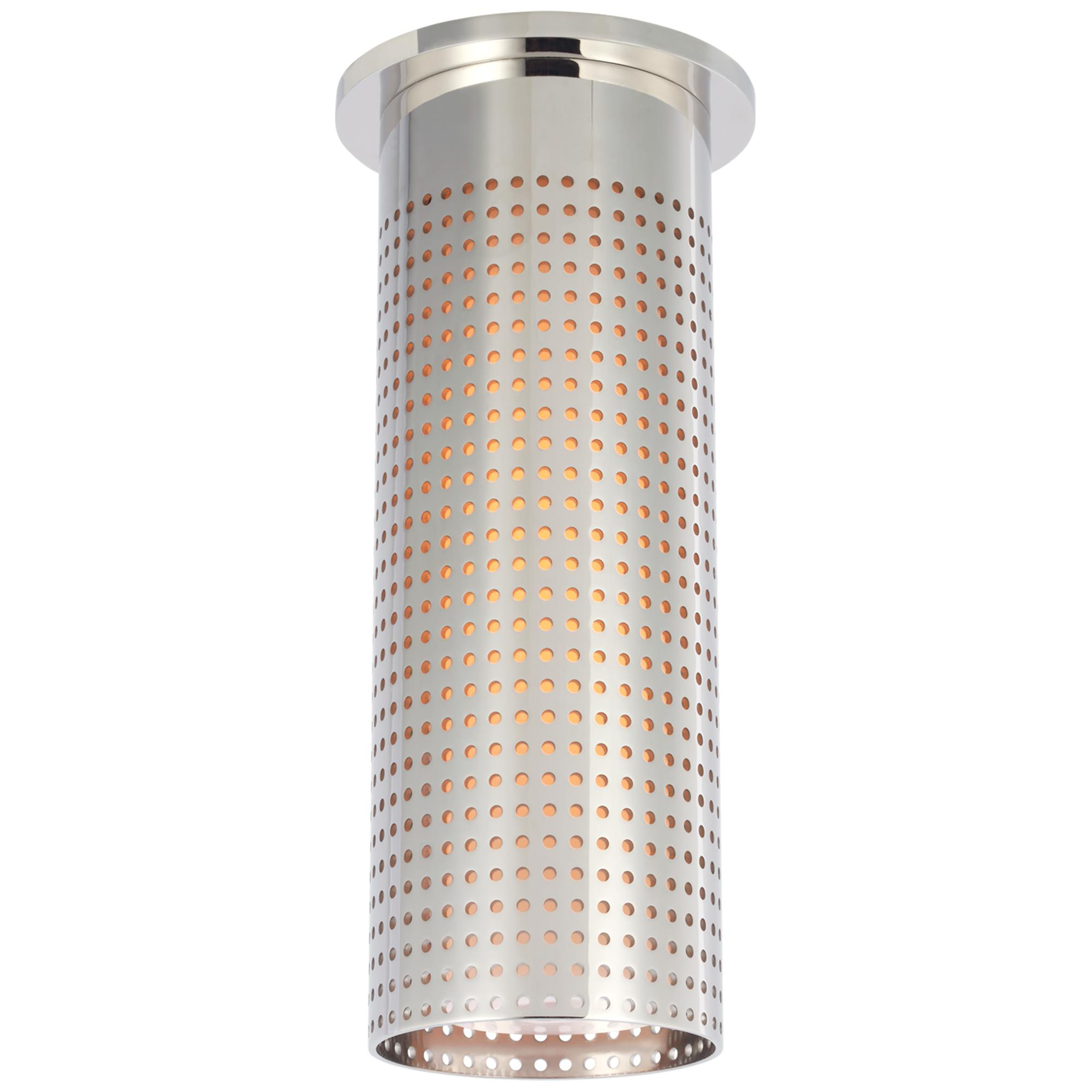 Shown in Polished Nickel finish and White glass
