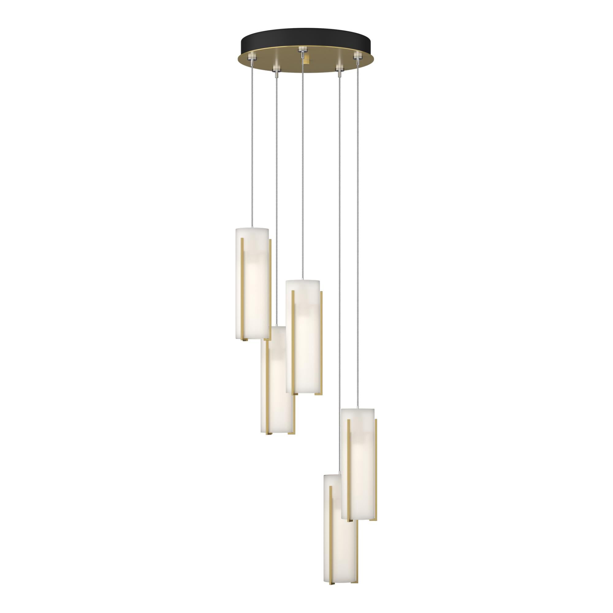 Exos Glass 14 Inch Multi Light Pendant by Hubbardton Forge