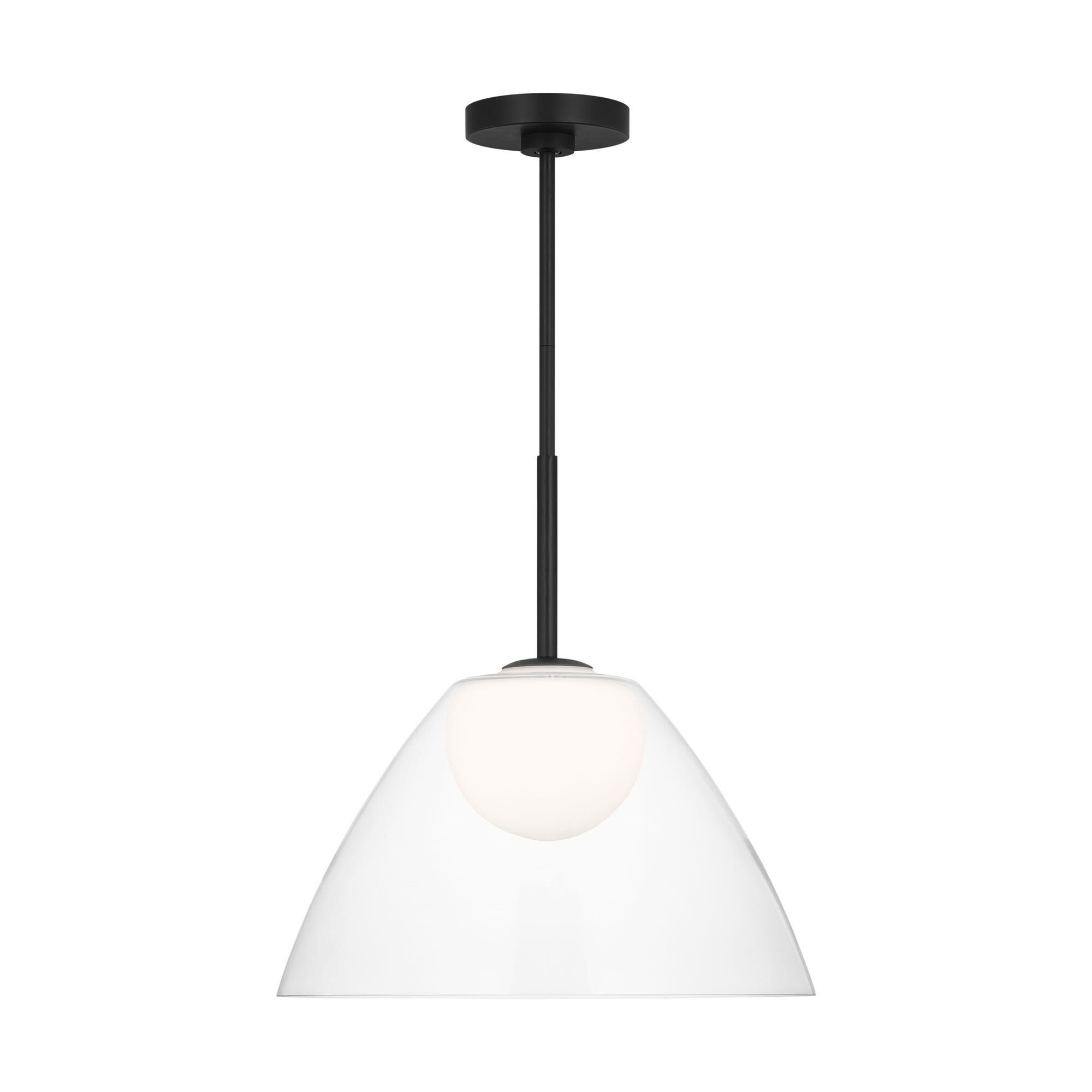 Shown in Midnight Black finish and White Opal Etched glass