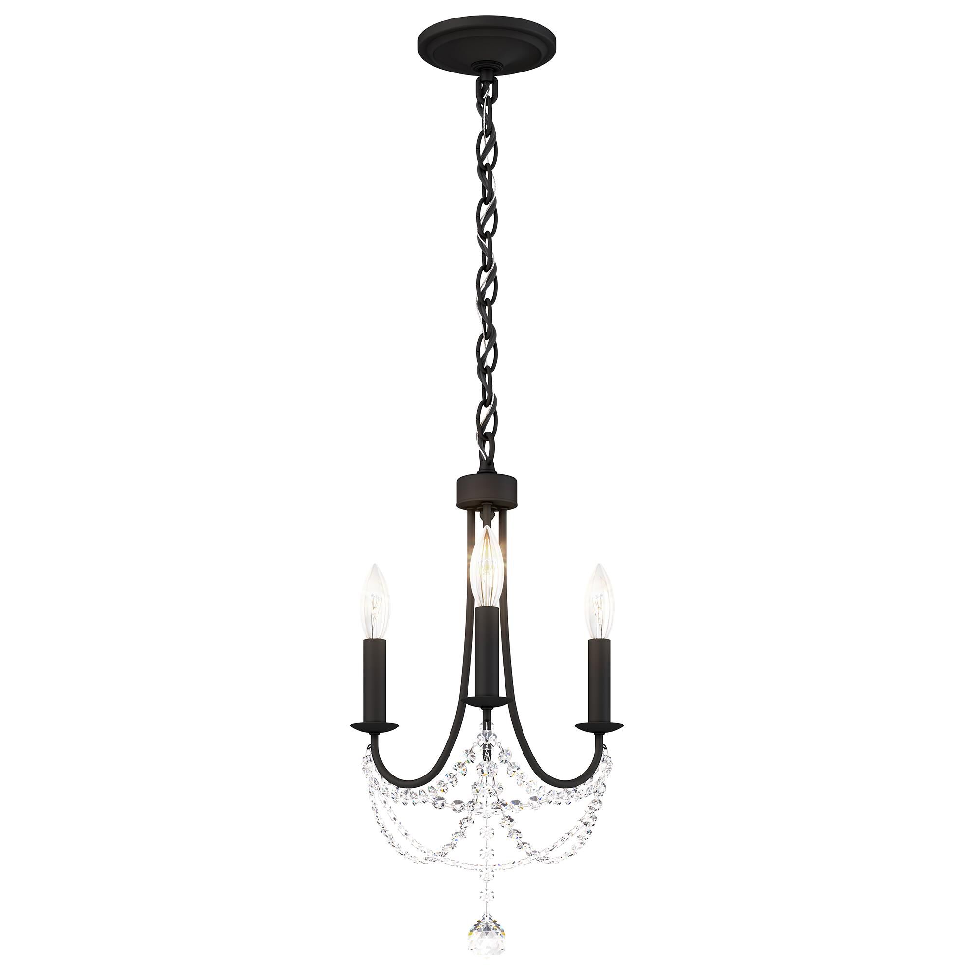 Shown in Black finish and Clear Optic crystal