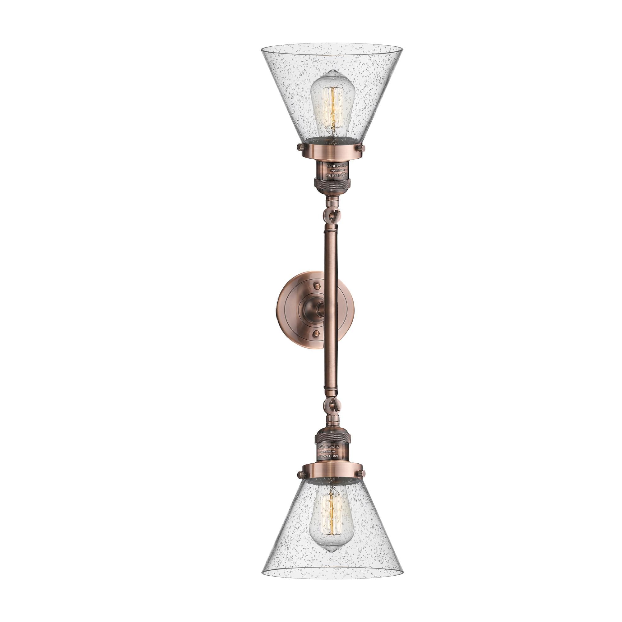 Bruno Marashlian Large Cone 18 Inch 2 Light Bath Vanity Light by Innovations Lighting
