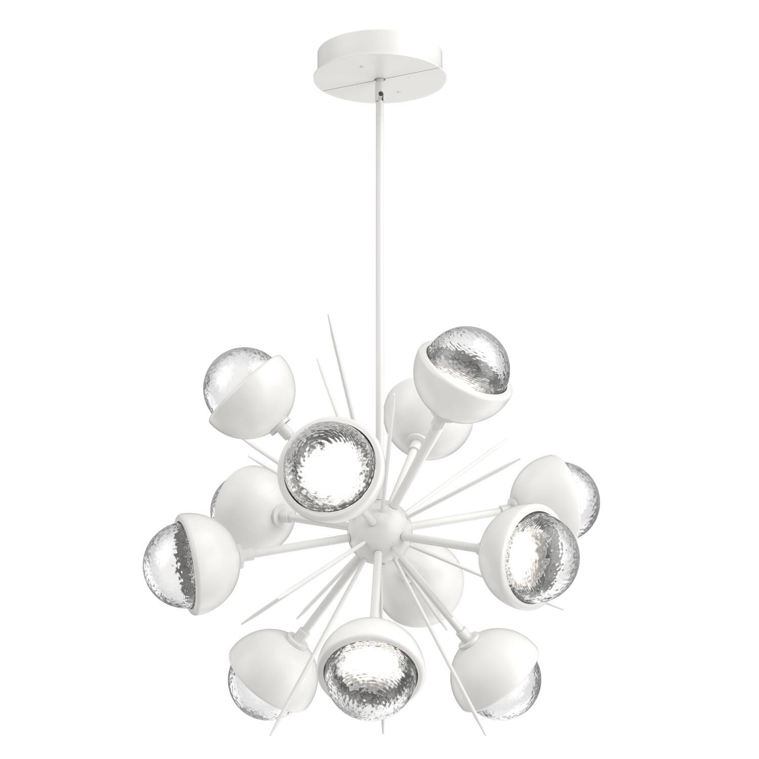 Shown in Salt White finish and Clear glass and Metal Shade Matching Finish accent