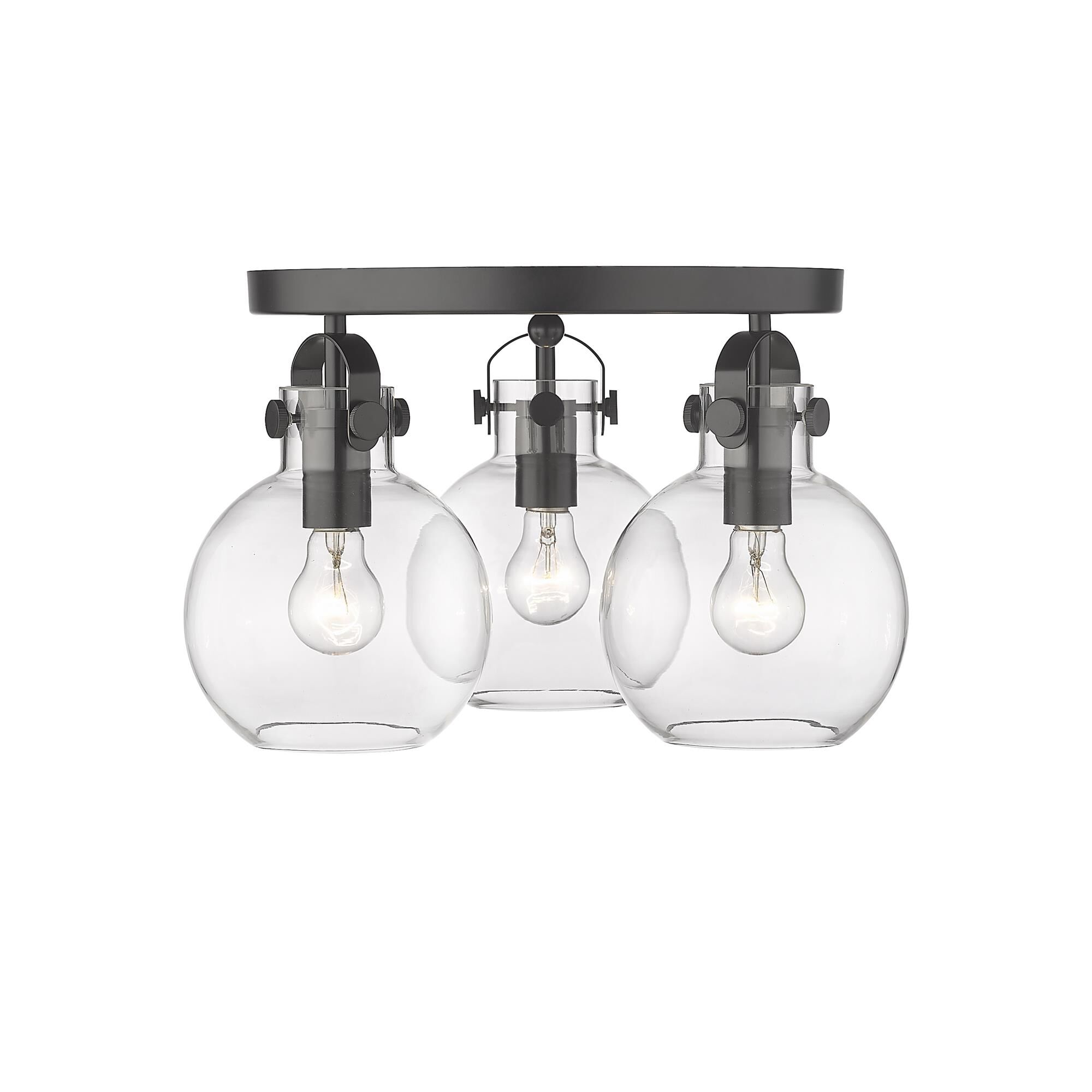 Shown in Matte Black finish and Clear glass
