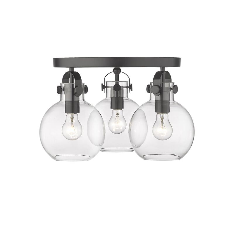 Bruno Marashlian Newton Sphere 19 Inch 3 Light Flush Mount by Innovations Lighting