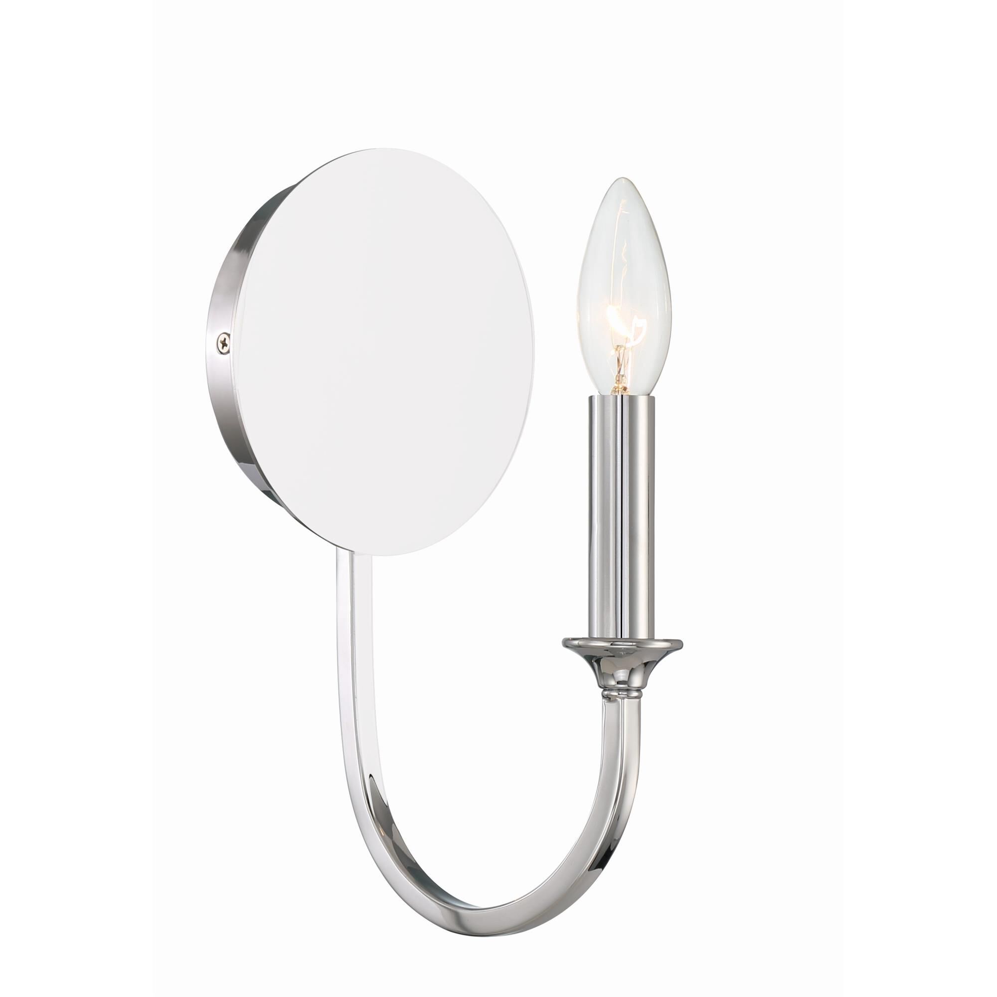 Shown in Polished Chrome finish and Silk shade