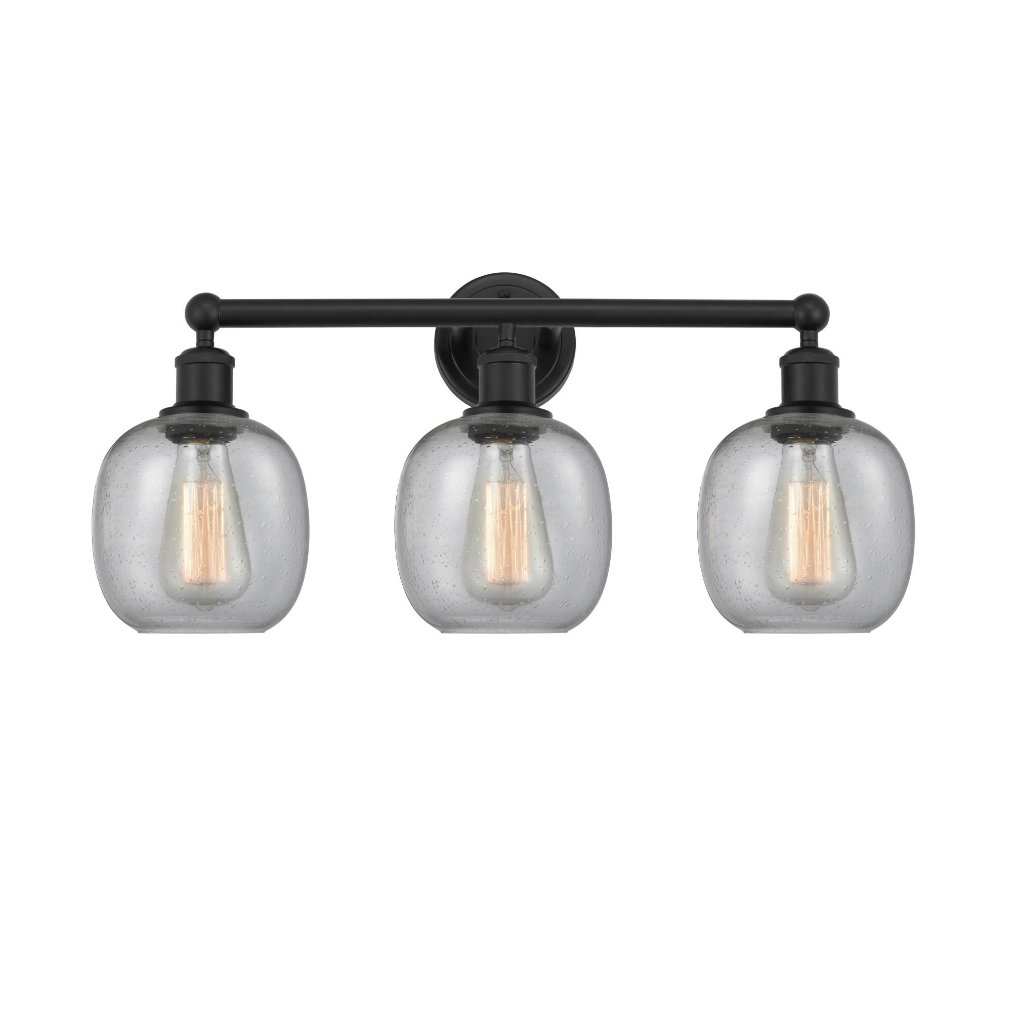 Shown in Matte Black, Seedy finish and Seedy glass and Seedy Glass shade