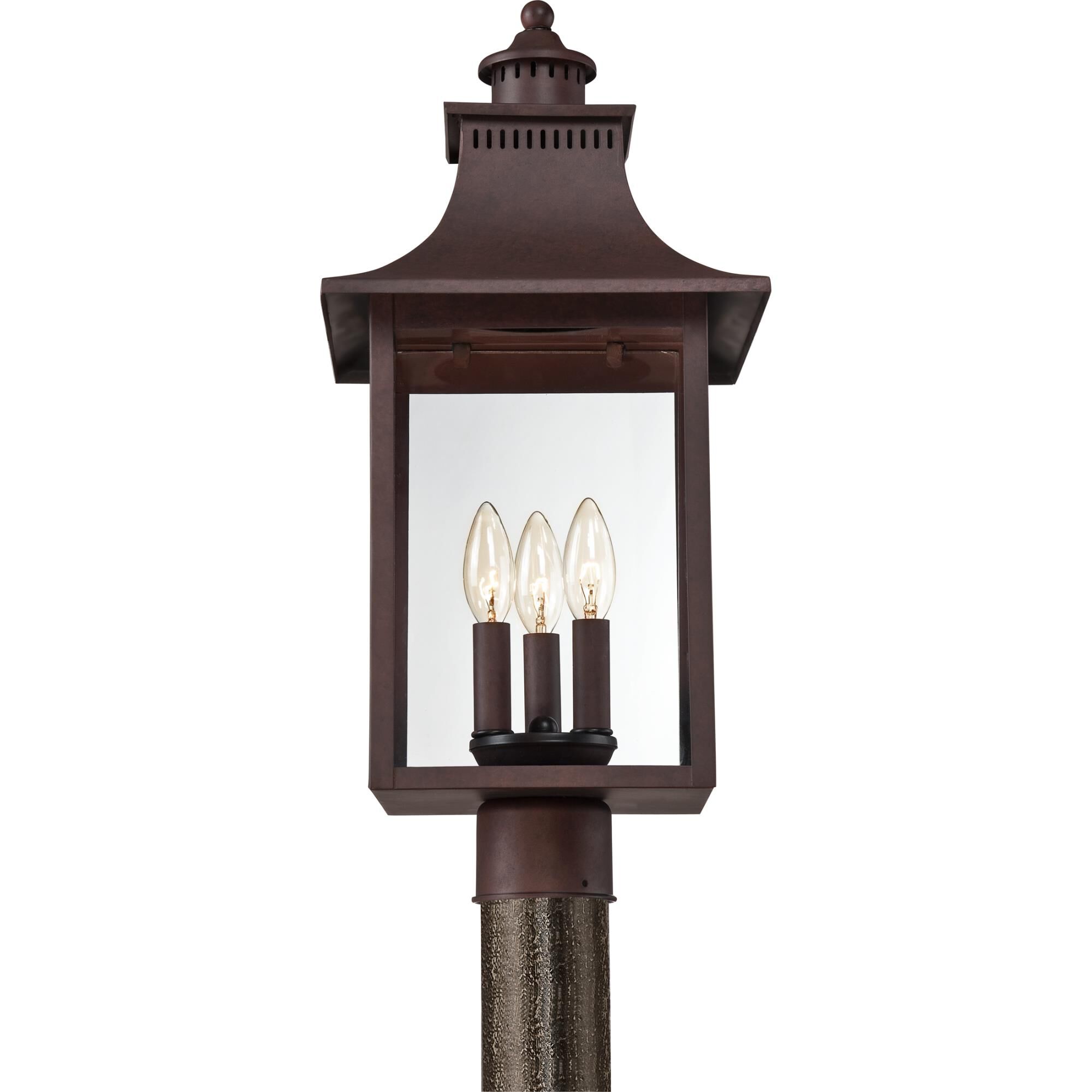 Chancellor 22 Inch Tall 3 Light Outdoor Post Lamp by Quoizel