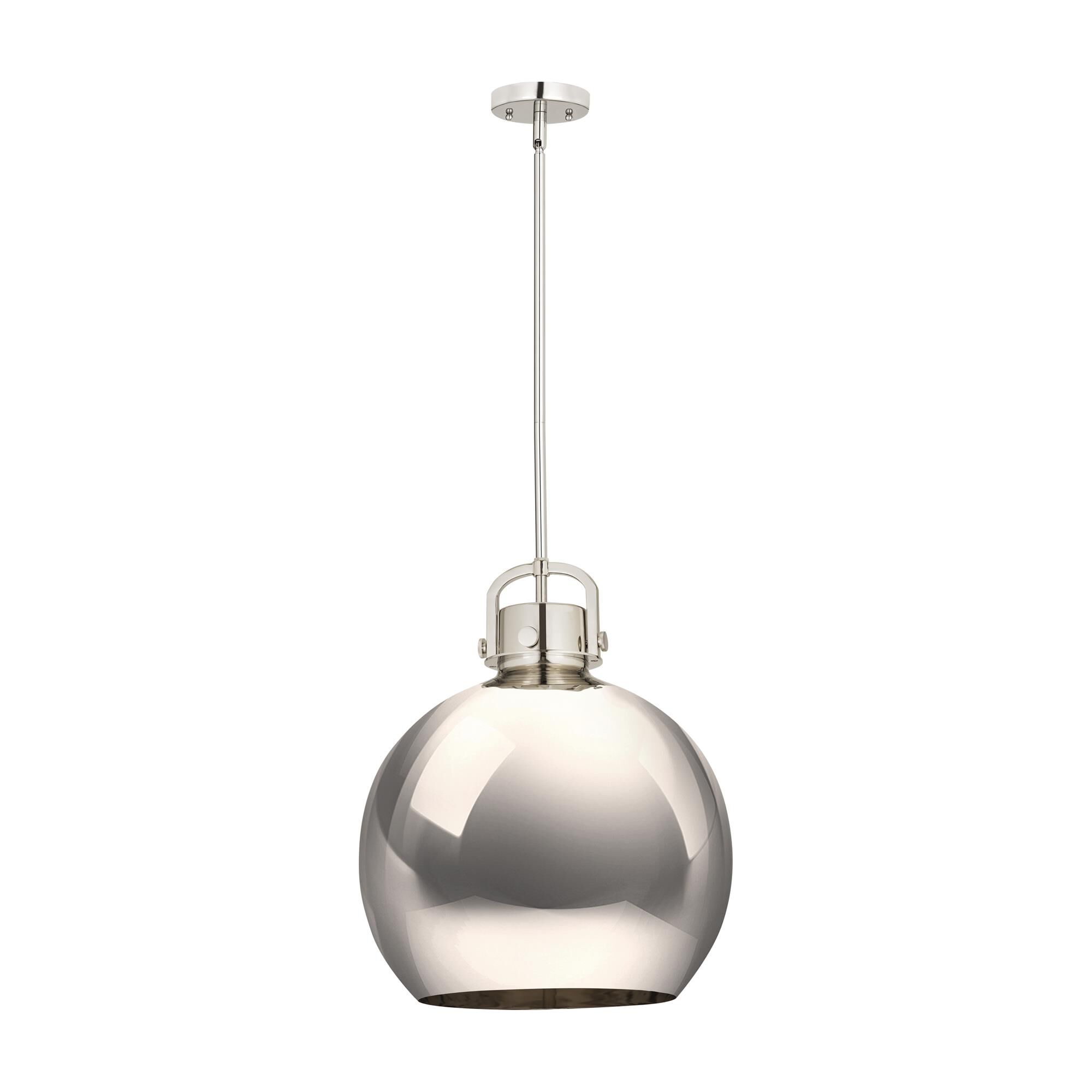 Shown in Polished Nickel finish and Polished Nickel Steel shade