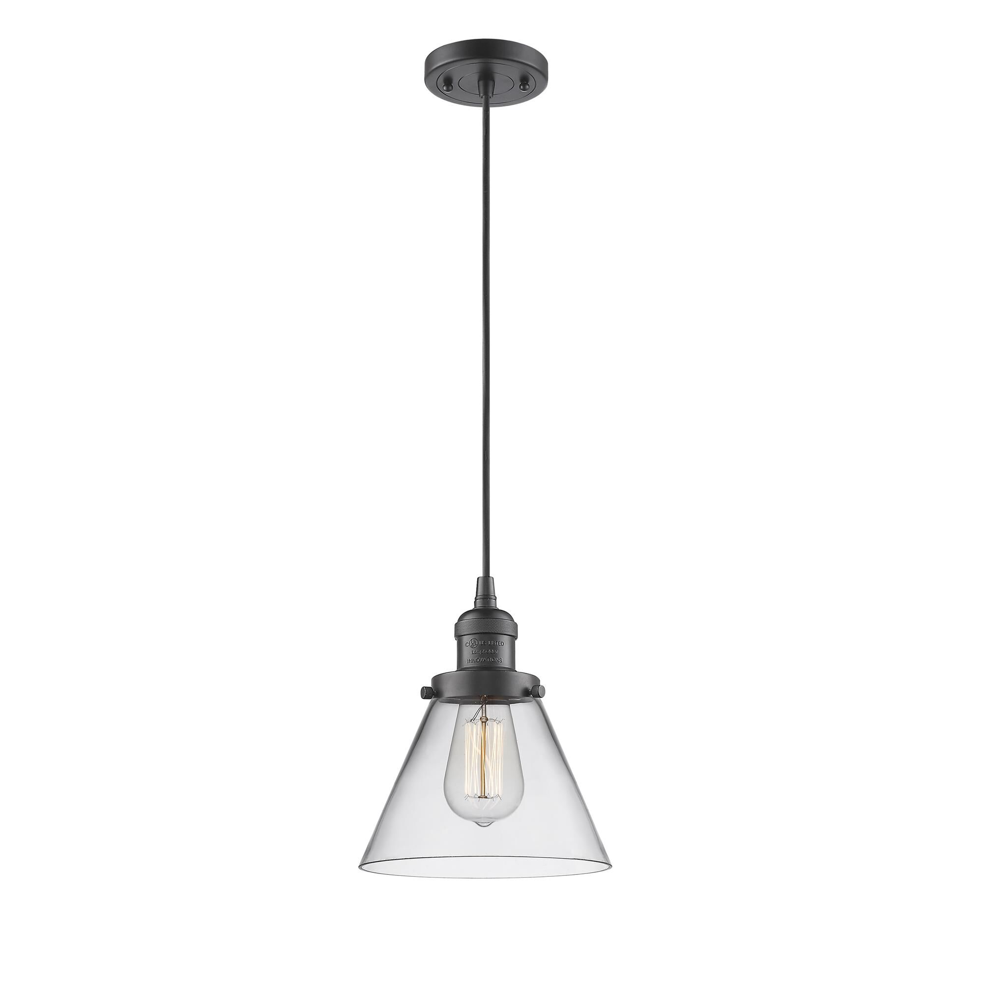 Bruno Marashlian Large Cone 8 Inch Mini Pendant by Innovations Lighting