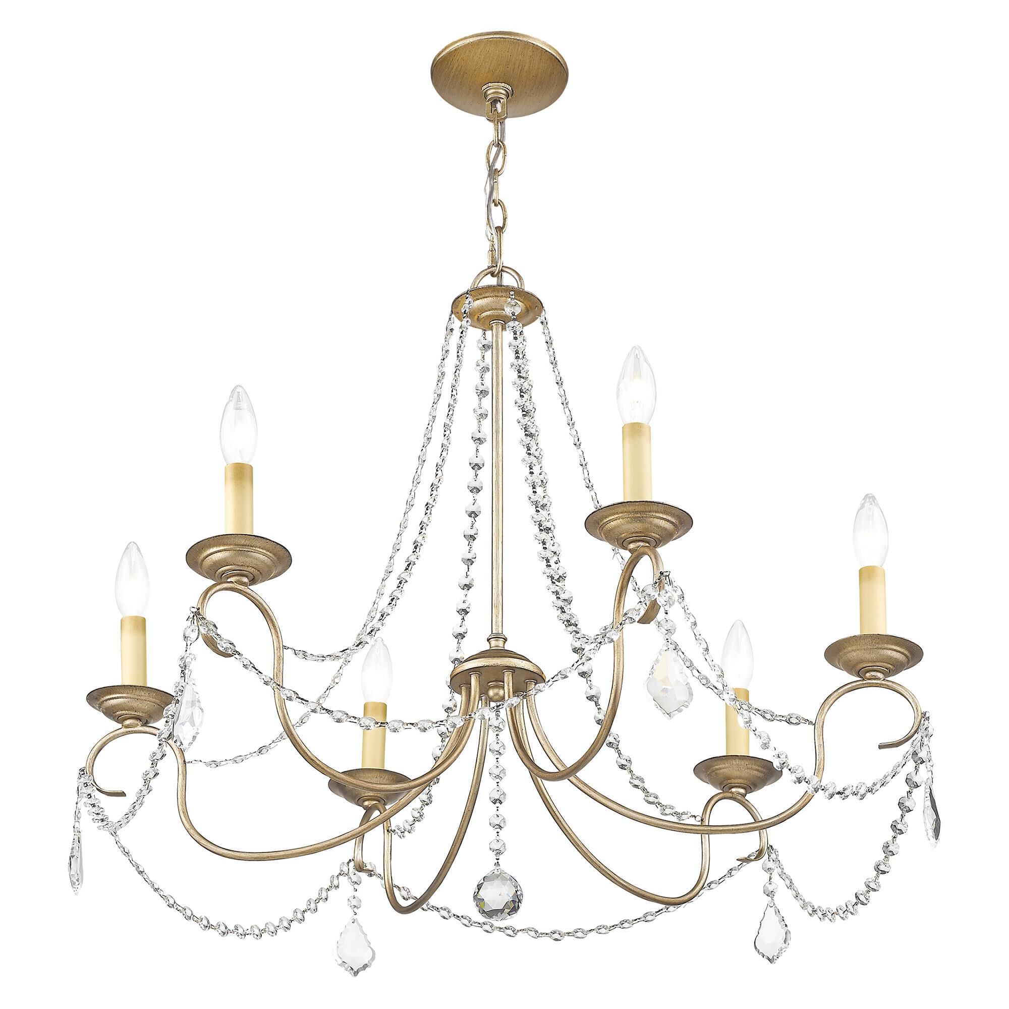 Pennington 28 Inch 6 Light Chandelier by Livex Lighting