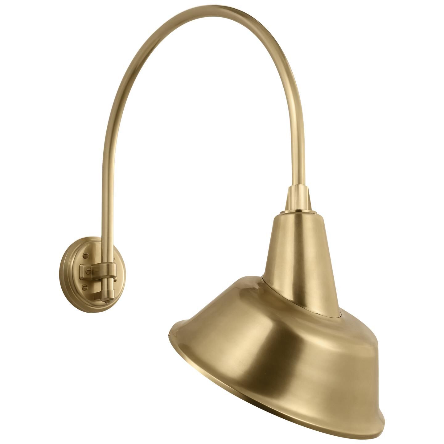 Shown in Hand-Rubbed Antique Brass finish and Gold shade