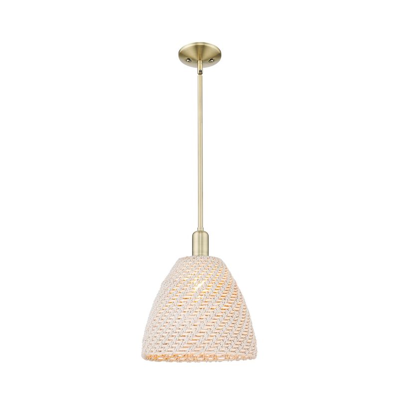 Bruno Marashlian Natural Ballston Dome 12 Inch Mini Pendant by Innovations Lighting