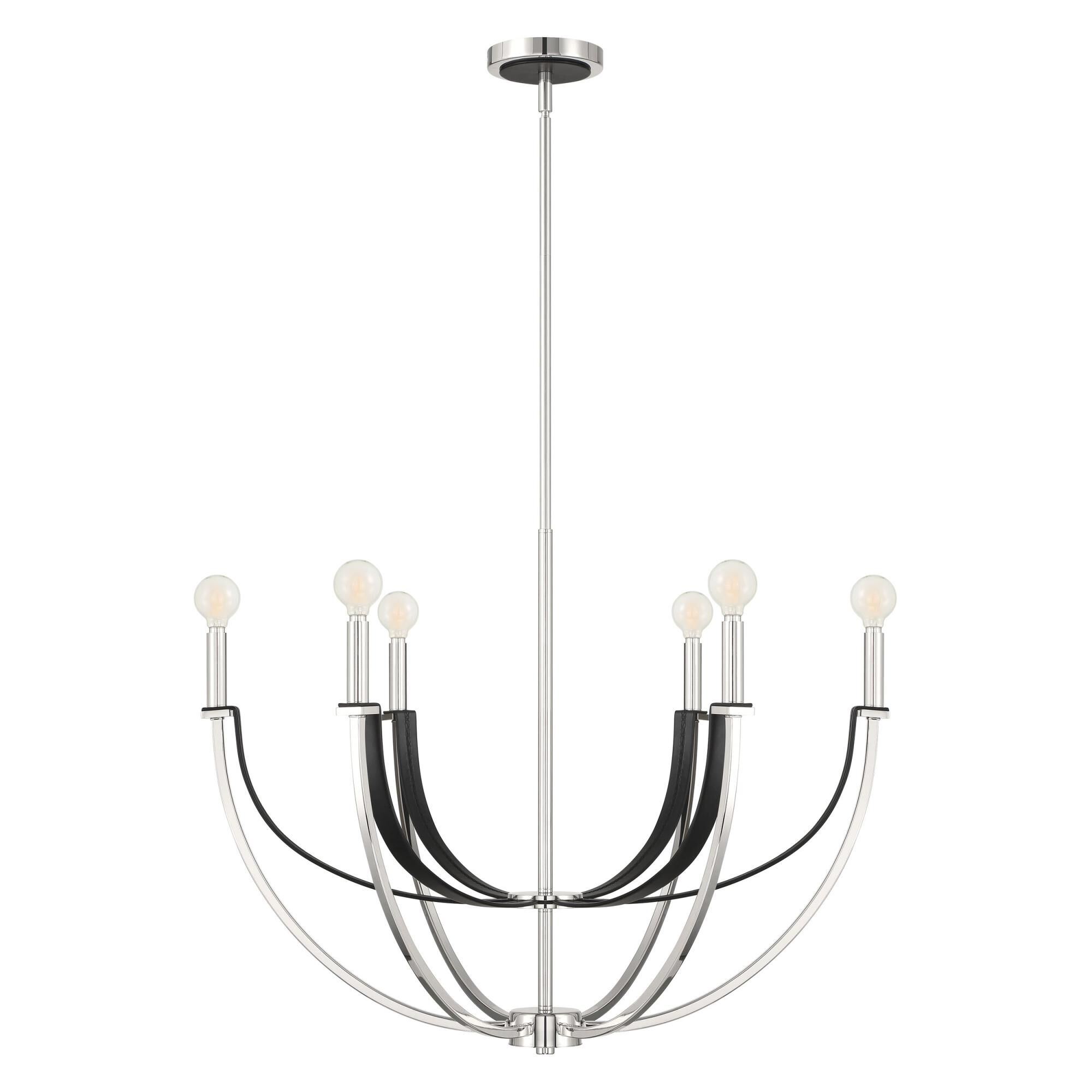 Shown in Polished Nickel and Black finish