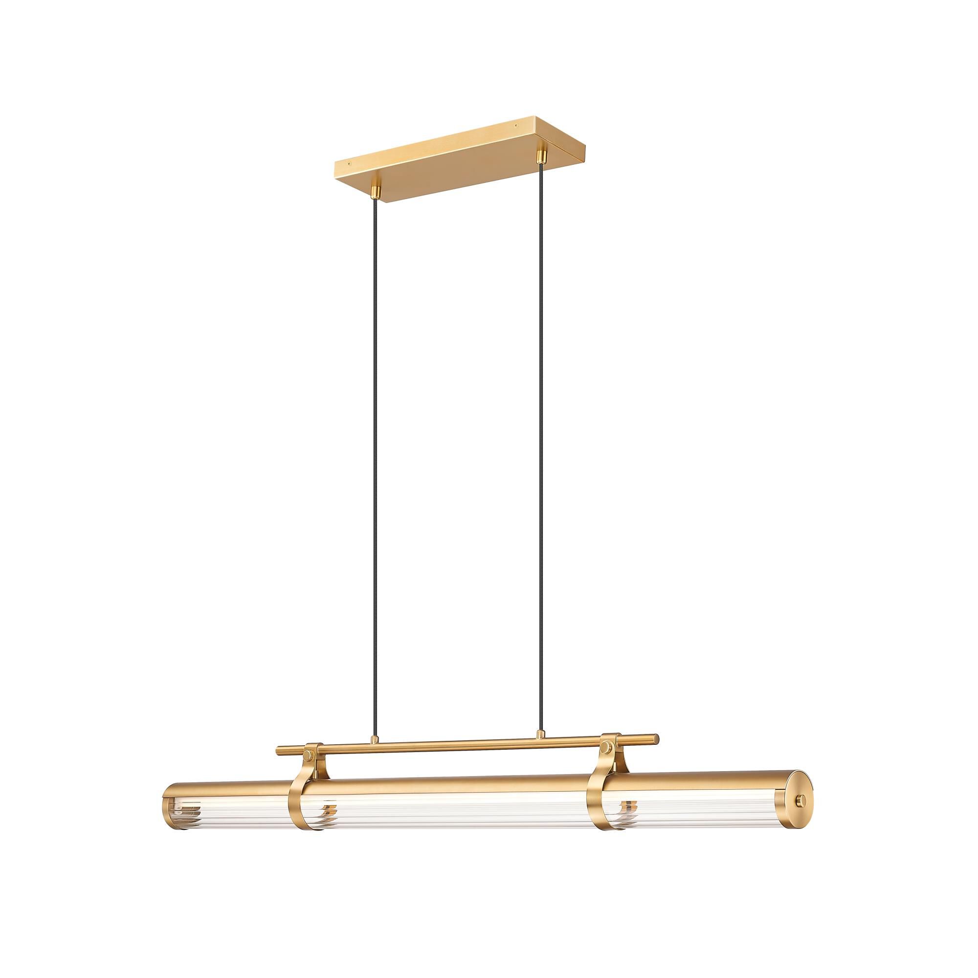 Shown in Modern Gold finish and Clear glass