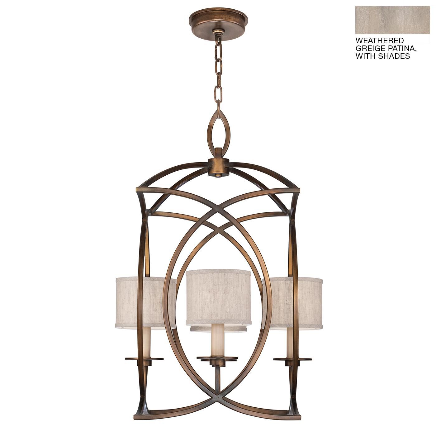 Shown in Gray finish and False crystal and False glass and 6.25 X 6.25 X 5 shade