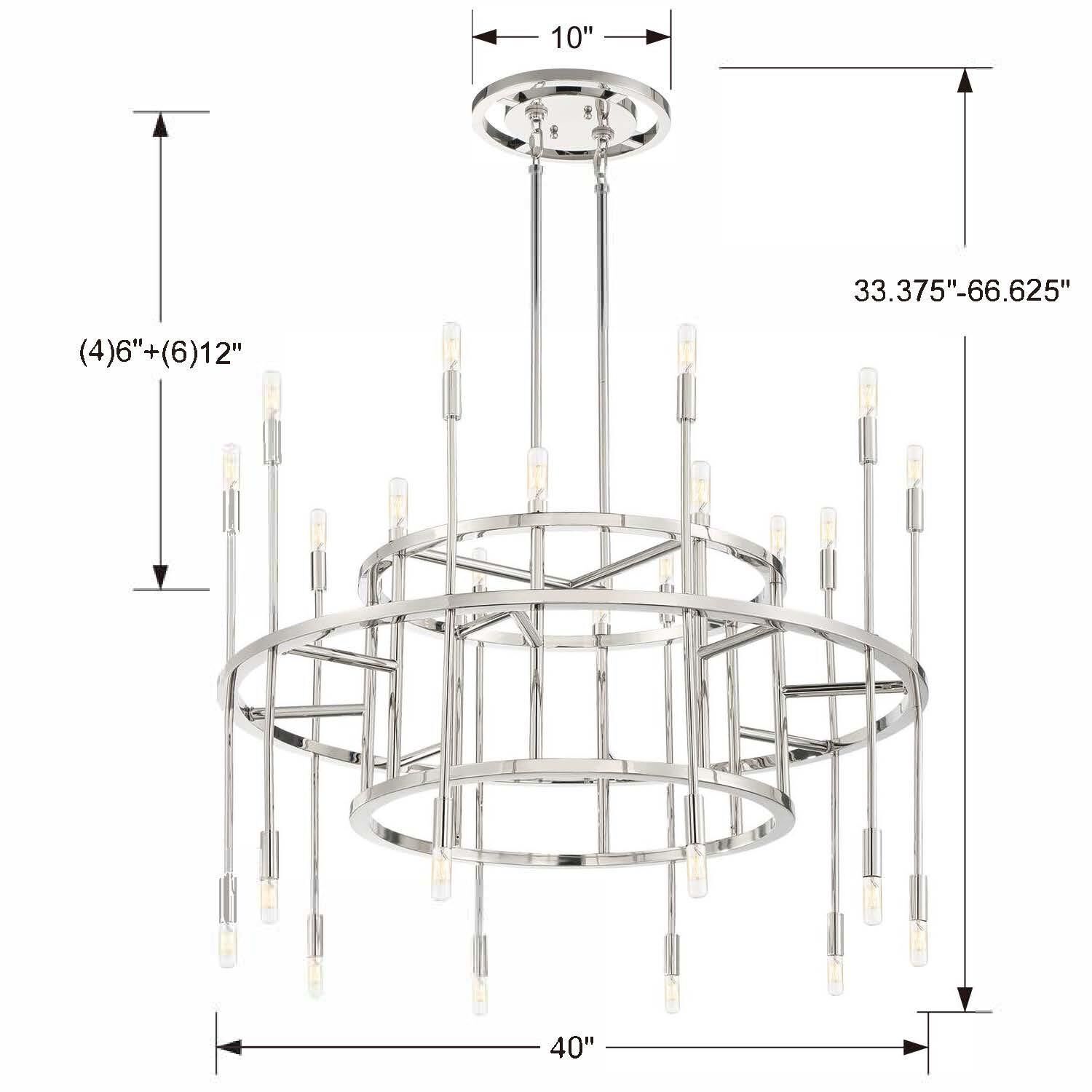 Aries 40 Inch Chandelier by Crystorama