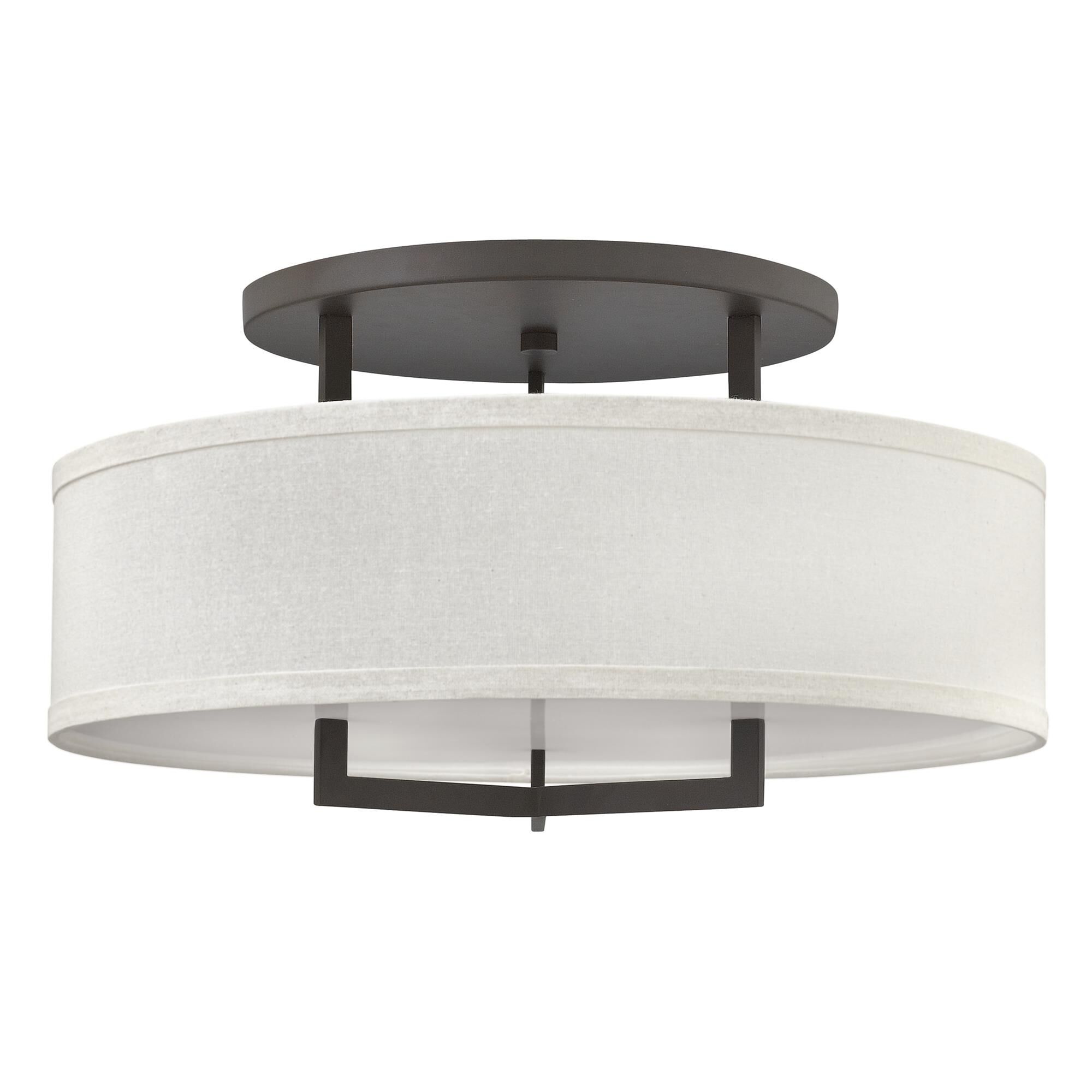 Hampton 26 Inch 3 Light Semi Flush Mount,