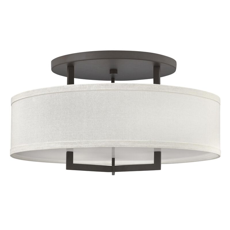Hampton 26 Inch 3 Light Semi Flush Mount by Hinkley