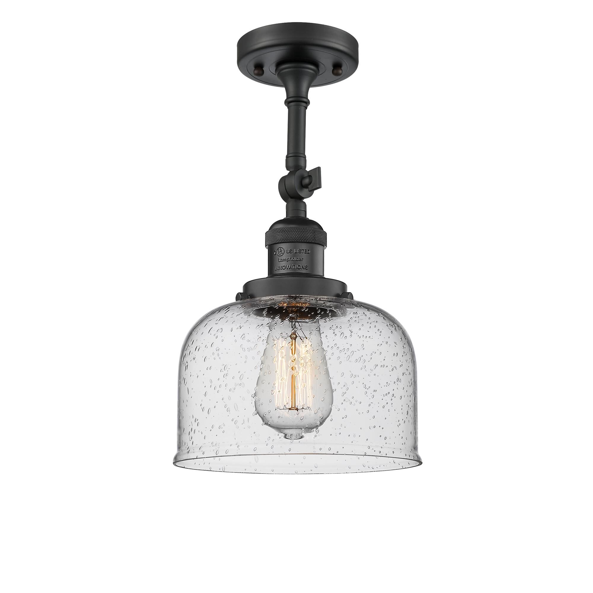 Shown in Matte Black finish and Seedy glass