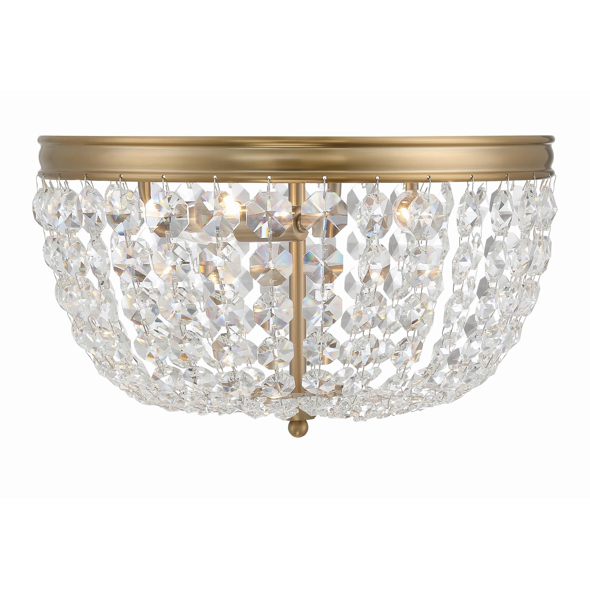 Shown in Vibrant Gold finish and Hand Cut crystal